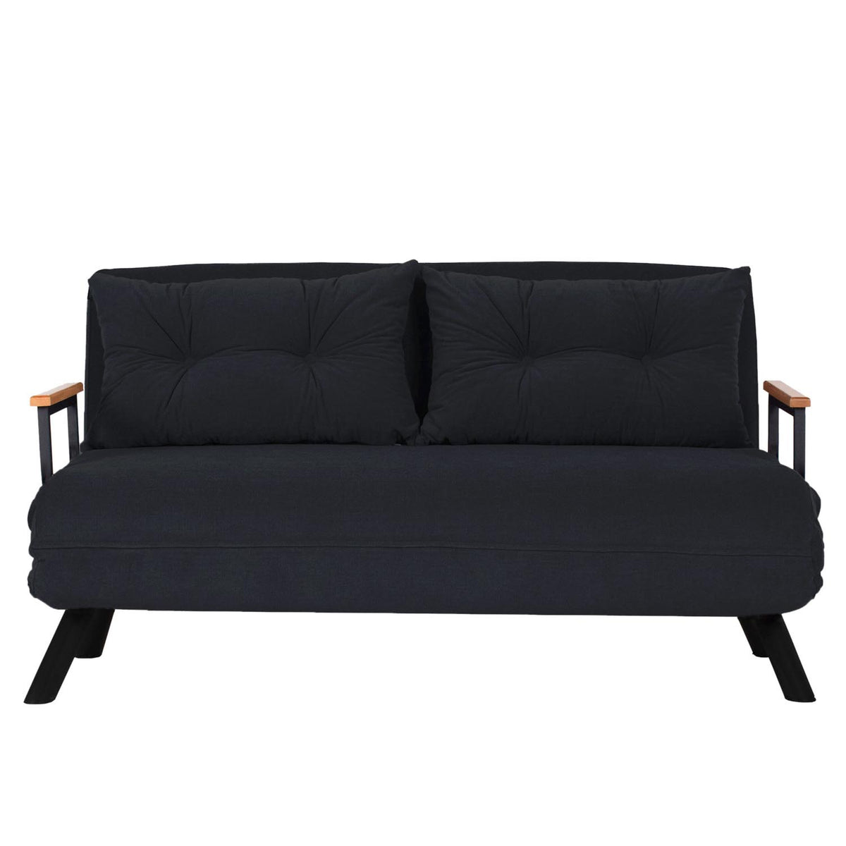 Sando 2 Bettsofa - Schwarz in Schwarz präsentiert im Onlineshop von KAQTU Design AG. Bettsofa ist von Atelier Del Sofa