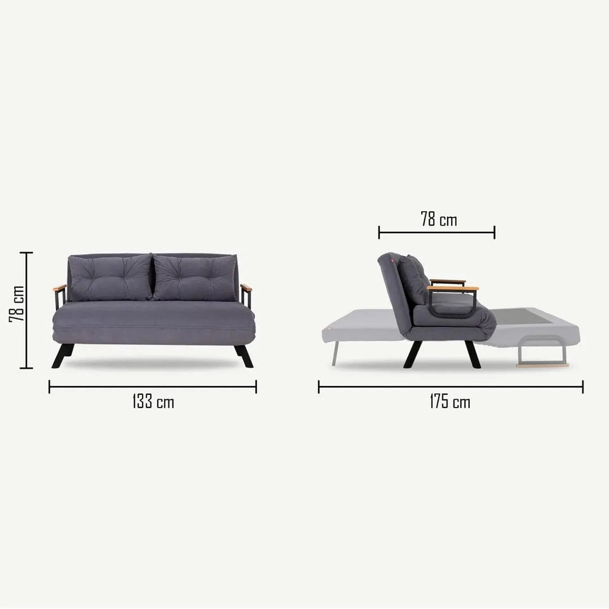 Sando 2 Bettsofa - Senf in Senf präsentiert im Onlineshop von KAQTU Design AG. Bettsofa ist von Atelier Del Sofa