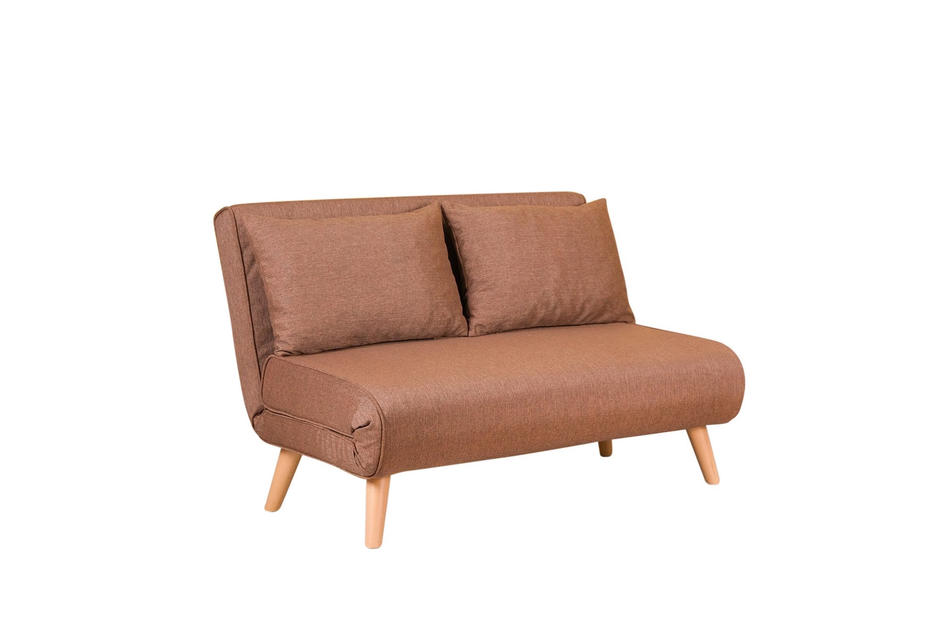 Folde 2-Seater - Brown in Braun präsentiert im Onlineshop von KAQTU Design AG. Bettsofa ist von Atelier Del Sofa