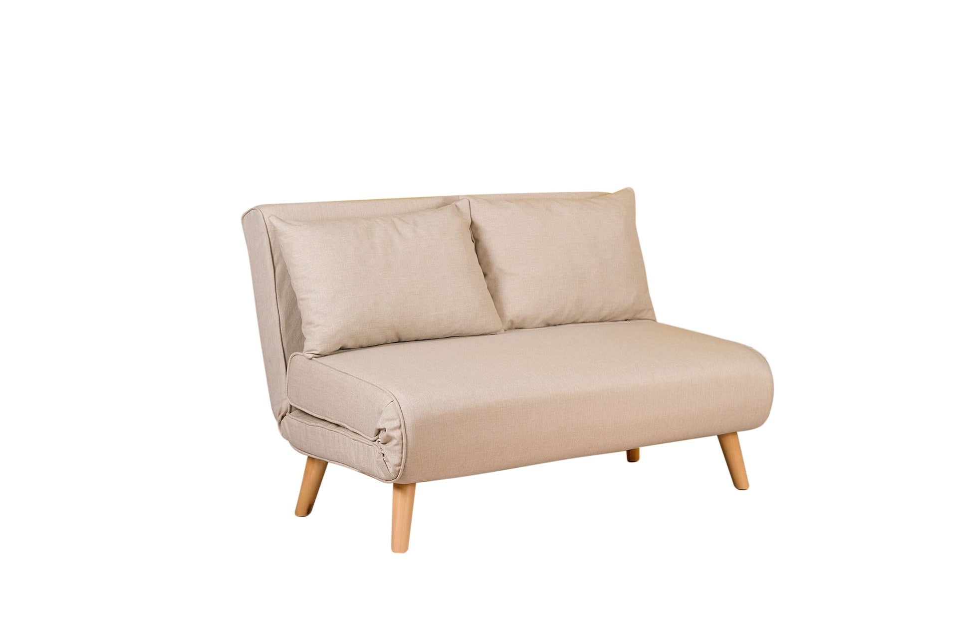 Folde 2-Seater - Cream in Sahne präsentiert im Onlineshop von KAQTU Design AG. Bettsofa ist von Atelier Del Sofa