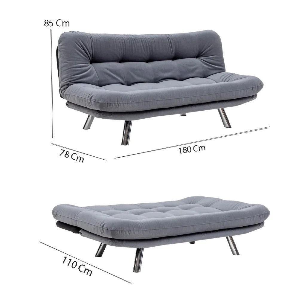 Entdecken Sie das Misa Small Sofabed von Atelier Del Sofa – ein stilvolles, mehrfarbiges Schlafsofa mit verstellbarer Rückenlehne und gemütlichem Design.