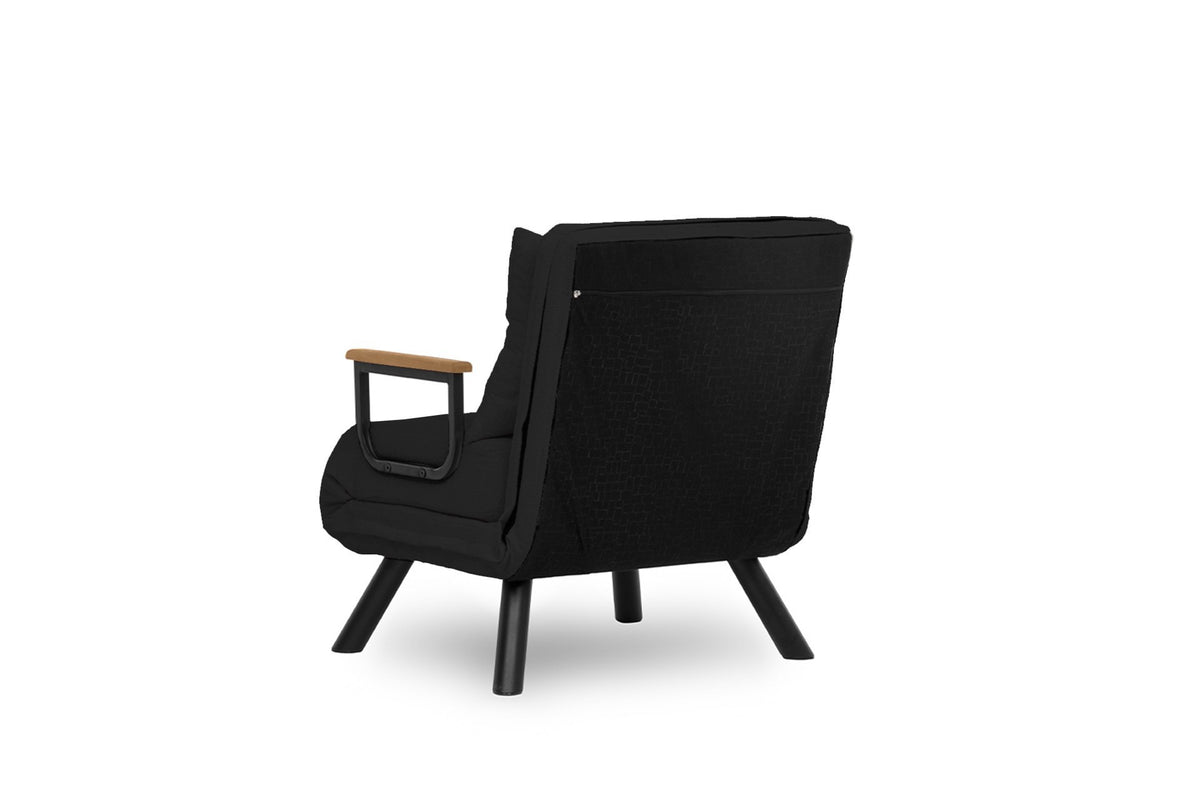 Sando Single Bettsofa - Dunkelgrau in Dunkelgrau präsentiert im Onlineshop von KAQTU Design AG. Bettsessel ist von Atelier Del Sofa