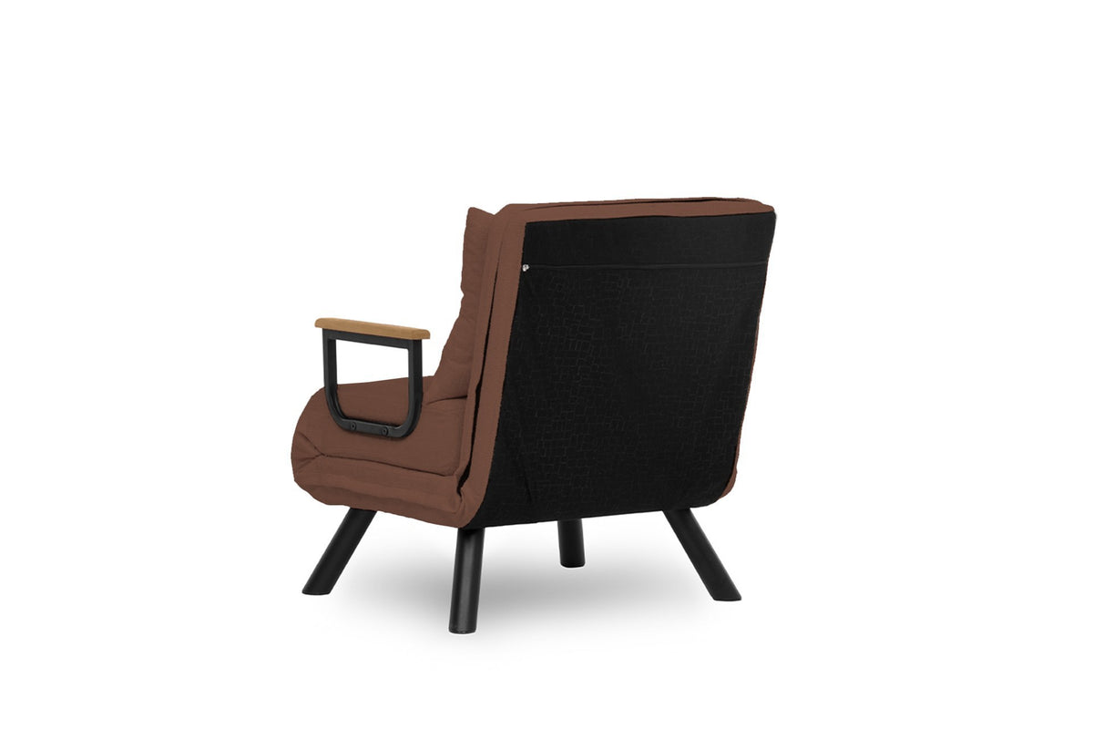 Sando Single Bettsofa - Hellbraun in Hellbraun präsentiert im Onlineshop von KAQTU Design AG. Bettsessel ist von Atelier Del Sofa