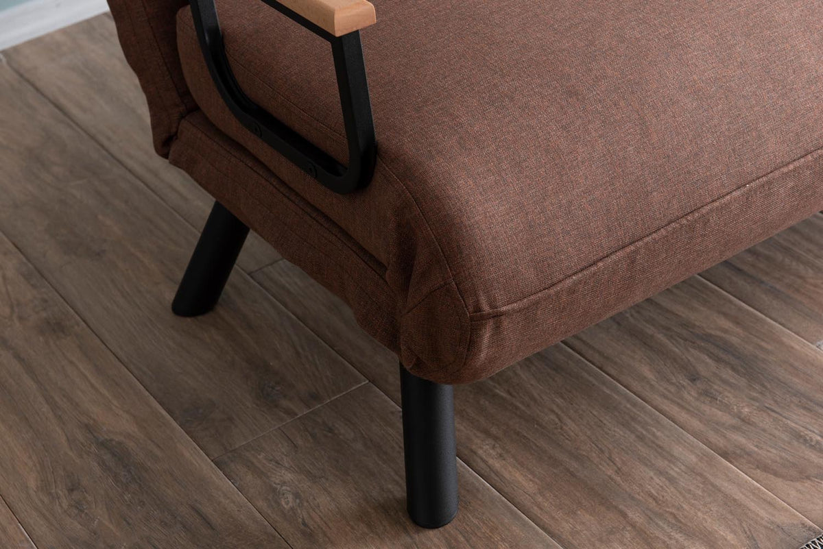 Sando 2 Bettsofa - Hellbraun in Hellbraun präsentiert im Onlineshop von KAQTU Design AG. Bettsofa ist von Atelier Del Sofa