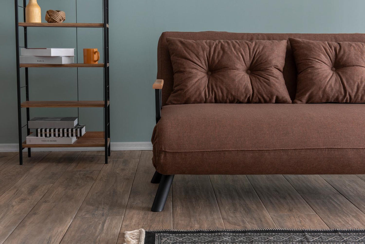 Sando 2 Bettsofa - Hellbraun in Hellbraun präsentiert im Onlineshop von KAQTU Design AG. Bettsofa ist von Atelier Del Sofa