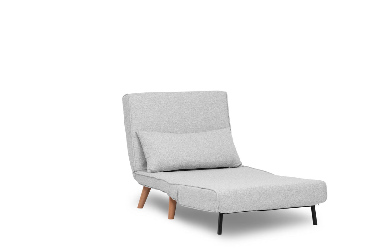 Folde Single Bettsofa - Grau in Grau präsentiert im Onlineshop von KAQTU Design AG. Bettsessel ist von Atelier Del Sofa