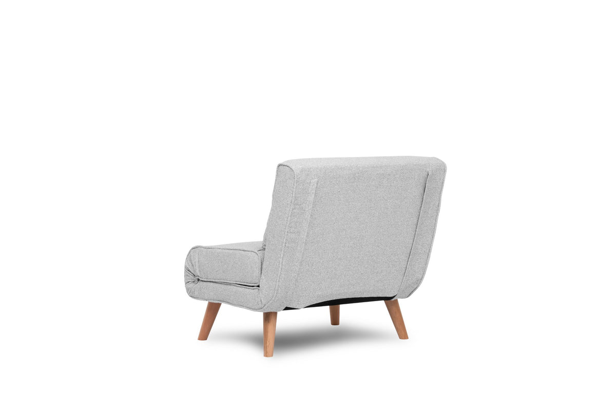 Folde Single Bettsofa - Grau in Grau präsentiert im Onlineshop von KAQTU Design AG. Bettsessel ist von Atelier Del Sofa
