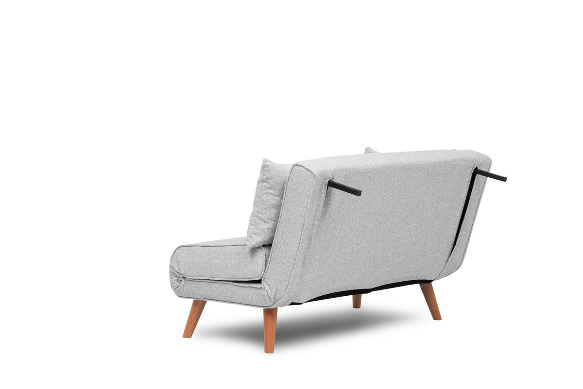 Folde 2 Bettsofa - Grau in Grau präsentiert im Onlineshop von KAQTU Design AG. Bettsofa ist von Atelier Del Sofa