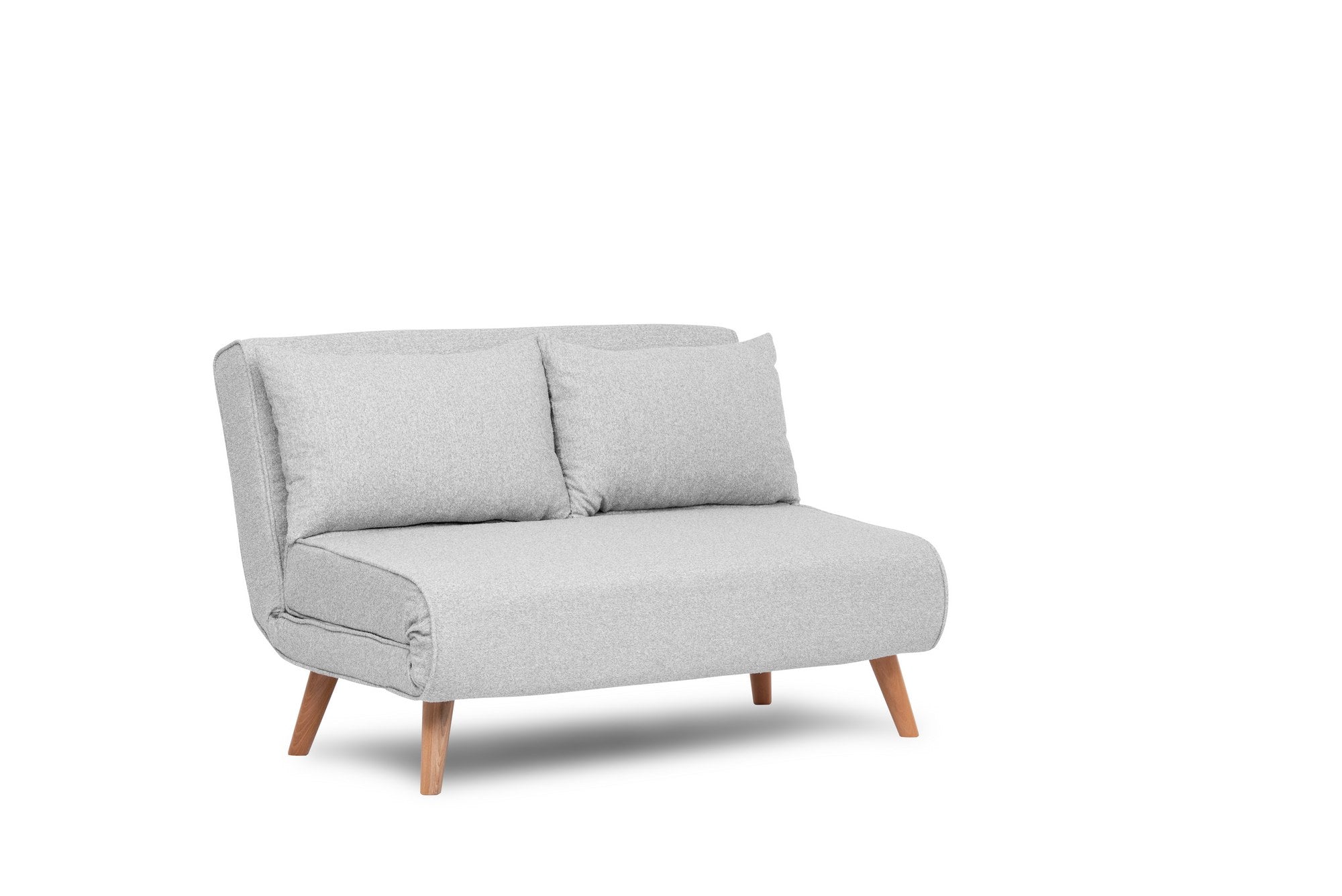Das Folde 2 Bettsofa in modernem Grau vereint stilvolles Design mit Funktionalität. Perfekt für jedes Zuhause, bietet es anpassbare Rückenlehnen und hohen Komfort.