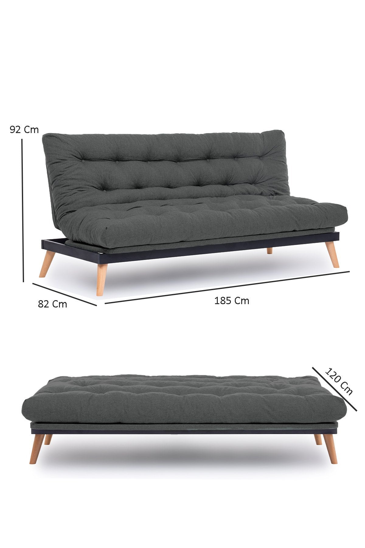 Erleben Sie das Saki Bettsofa in elegantem Grün – ein vielseitiges 3-Sitzer-Sofa, das Komfort und Stil vereint und Ihre Gäste begeistert!