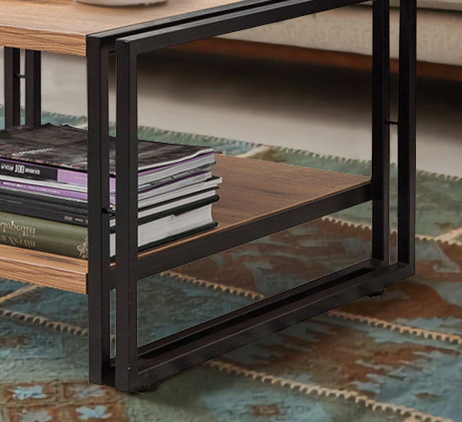 Erleben Sie den Cosmo Arena Sofatisch von Hanah Home – ein eleganter, funktionaler Tisch in Atlantischer Kiefer Schwarz, ideal für jedes Zuhause!