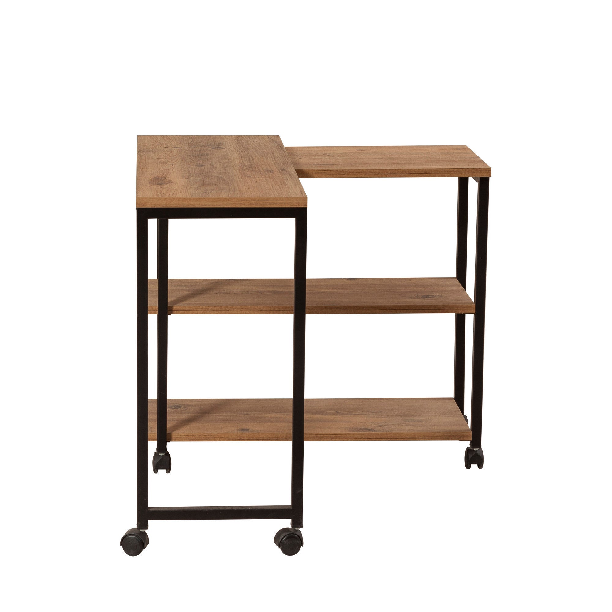 Verleihen Sie Ihrem Zuhause mit dem Melin Sofatisch in Atlantischer Kiefer Schwarz von Hanah Home einen modernen Akzent. Funktional und elegant!