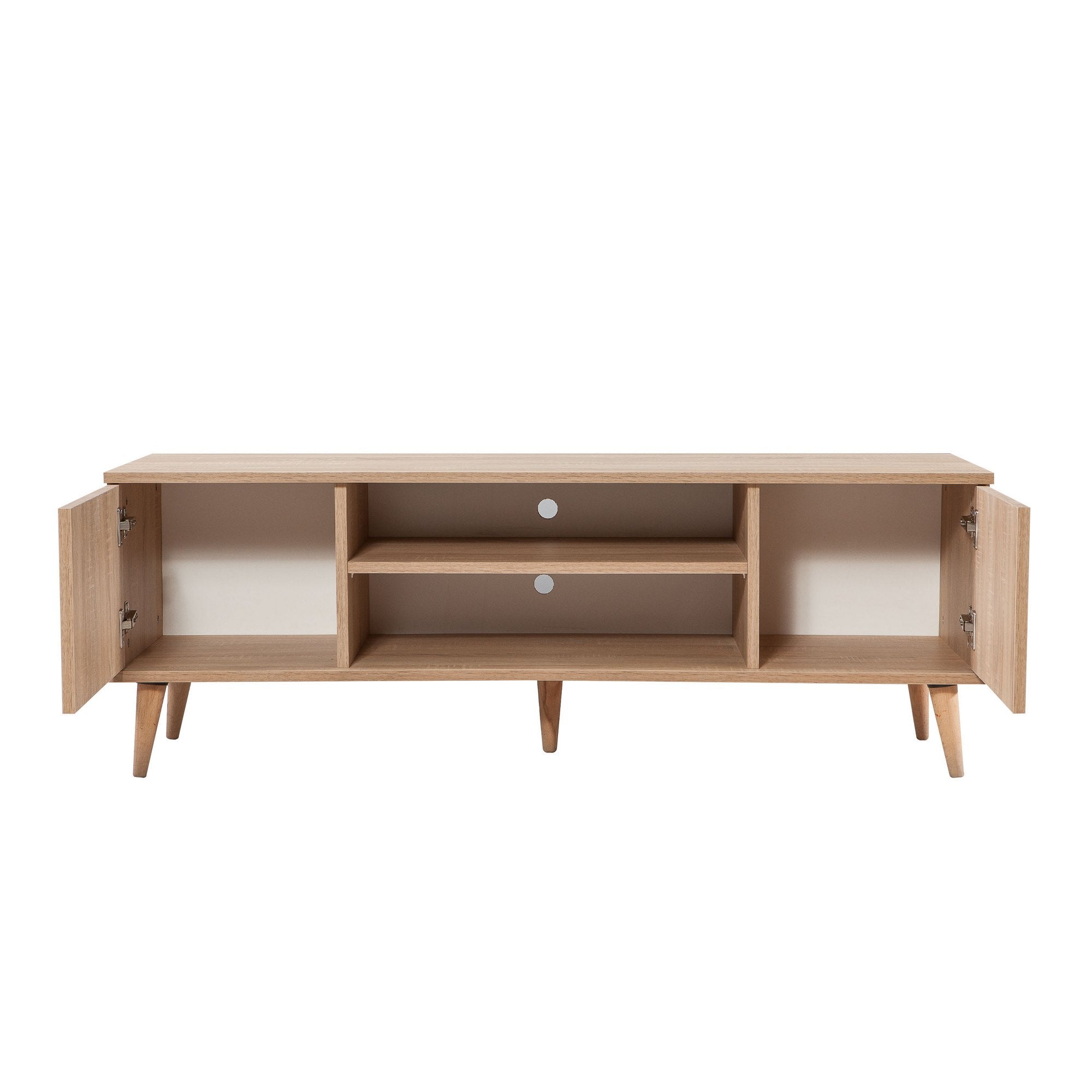 Entdecken Sie das Truva Sideboard von Hanah Home in Sonoma Eiche – ein stilvolles Möbelstück, das Eleganz und praktischen Stauraum perfekt kombiniert.