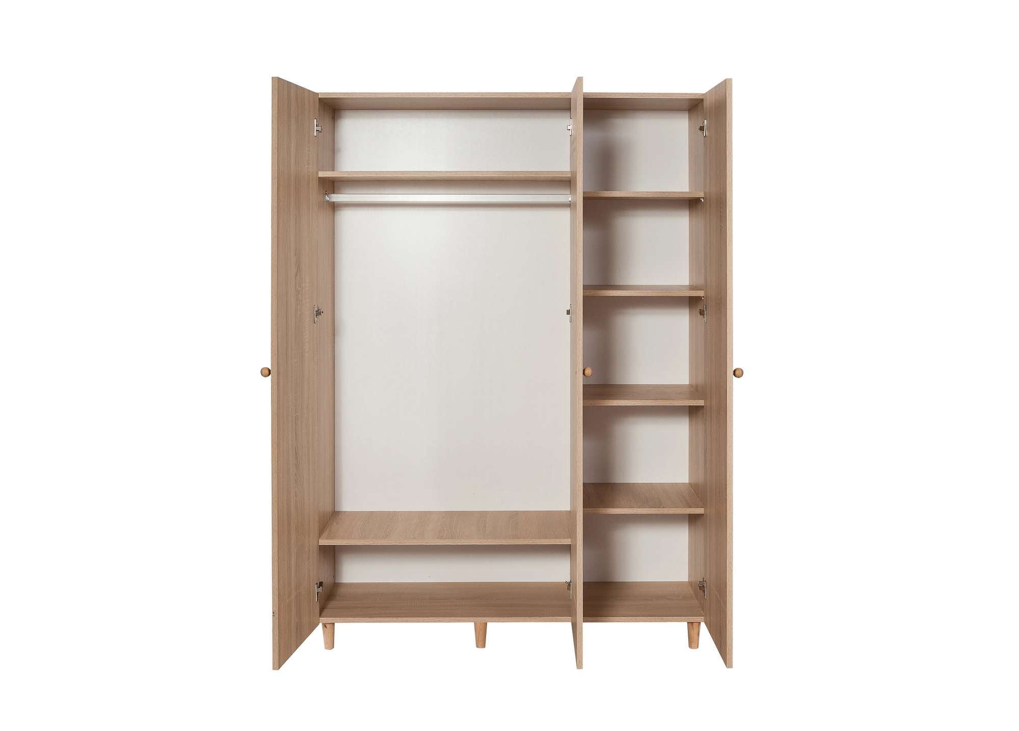 Erleben Sie die perfekte Symbiose aus modernem Design und praktischer Funktionalität mit der Sonoma Eiche Garderobe von Hanah Home!