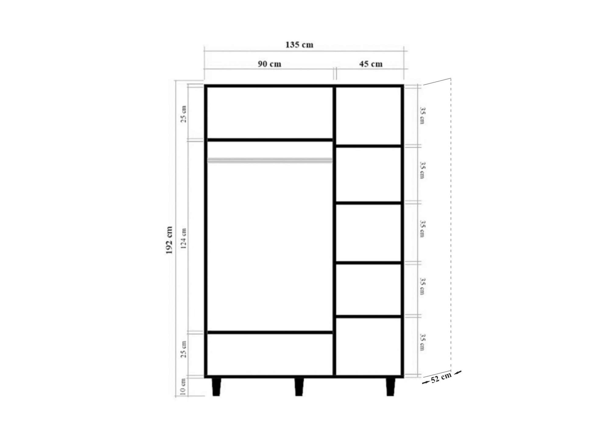 Entdecken Sie die stilvolle Mode Garderobe in Sonoma Eiche von Hanah Home – ein elegantes Möbelstück, das Funktionalität und modernes Design vereint!