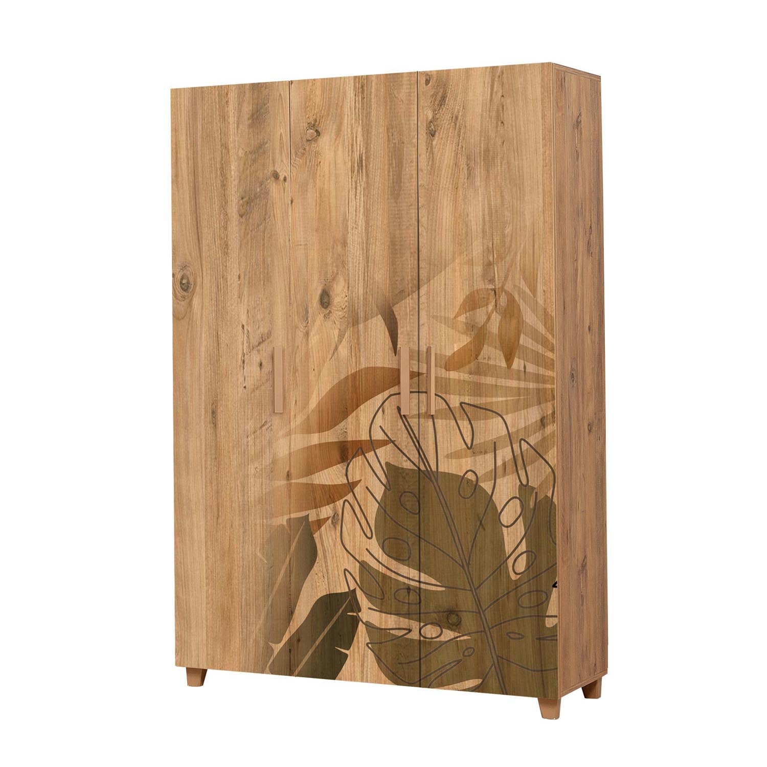 Verleihen Sie Ihrem Raum mit der Leva Hedera Forest Garderobe von Hanah Home in Atlantischer Kiefer Eleganz und Ordnung – ideal für jedes Zuhause!