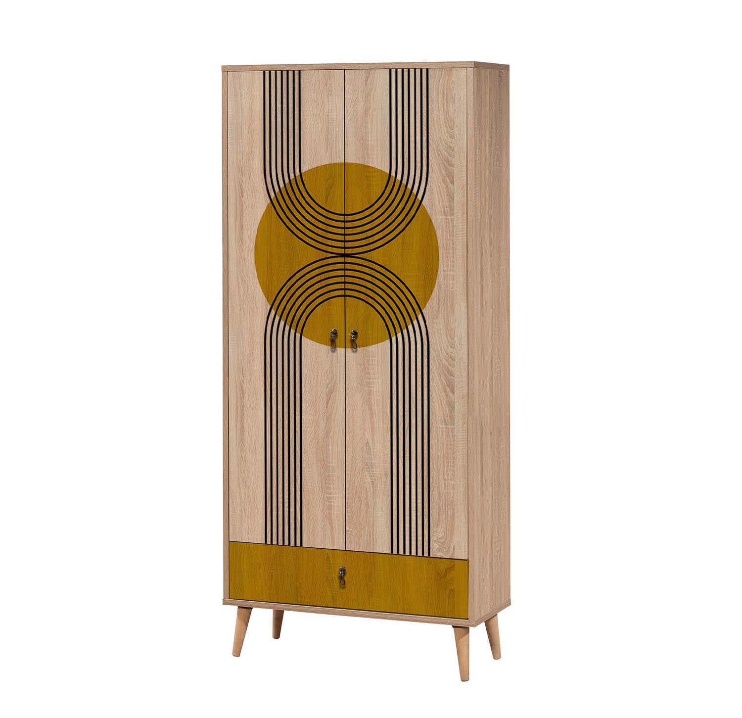 Verleihen Sie Ihrem Zuhause mit der City Gradrop Sun Garderobe von Hanah Home einen modernen Akzent. Funktionalität trifft auf Kunst!