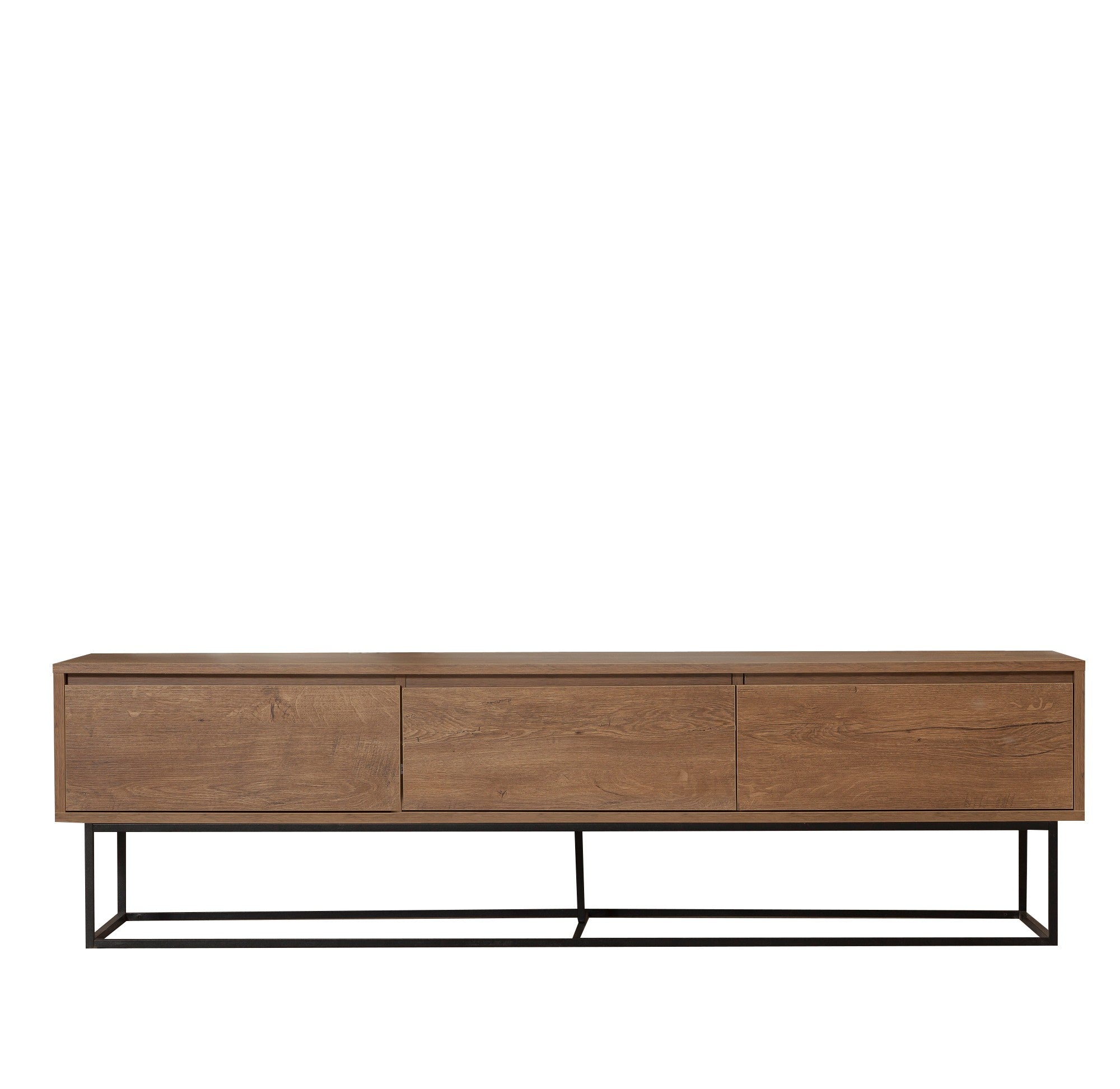 Milo 180 in Walnuss Schwarz präsentiert im Onlineshop von KAQTU Design AG. Sideboard ist von Hanah Home