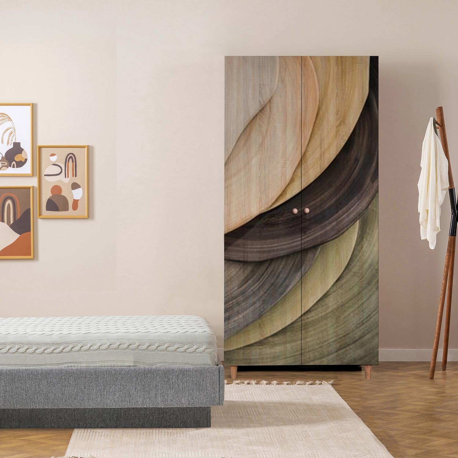 Erleben Sie die Lidya 2 Garderobe in Sonomo von Hanah Home – eine elegante, langlebige Lösung für Ihre stilvolle und organisierte Wohnumgebung.