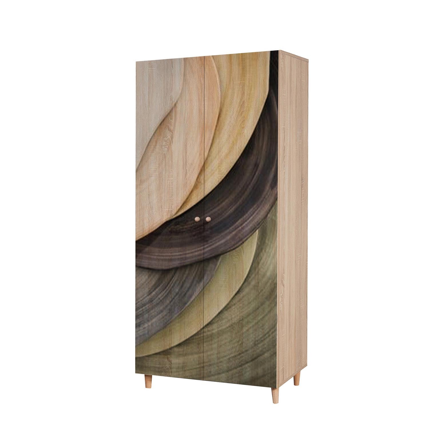 Entdecken Sie die Lidya 2 Garderobe in Sonomo von Hanah Home – stilvoll, robust und ideal für eine ordentliche Raumgestaltung.