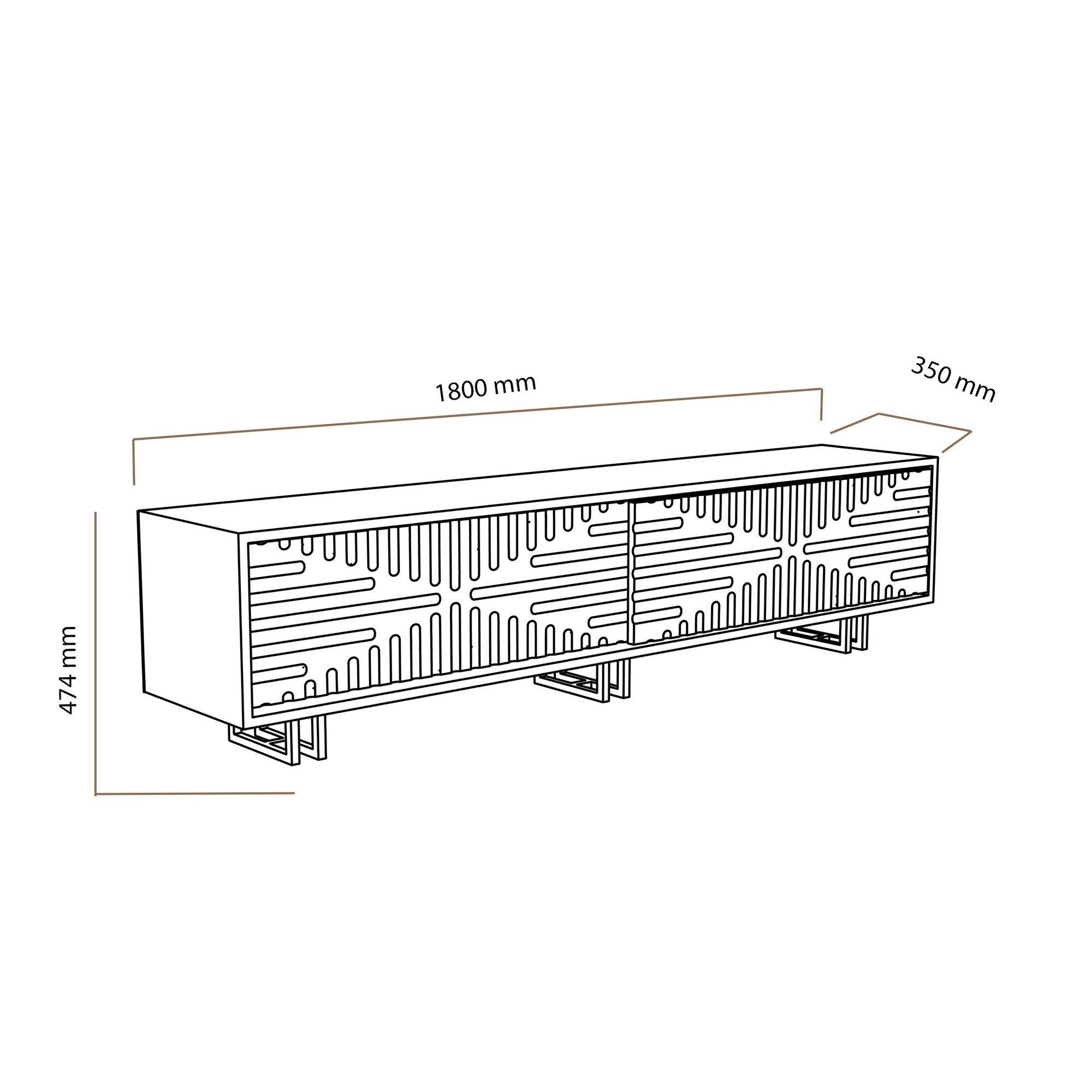 Gestalten Sie Ihr Zuhause stilvoll mit dem Askal Sideboard in Eiche Weiss von Hanah Home. Modernes Design trifft auf funktionalen Stauraum.