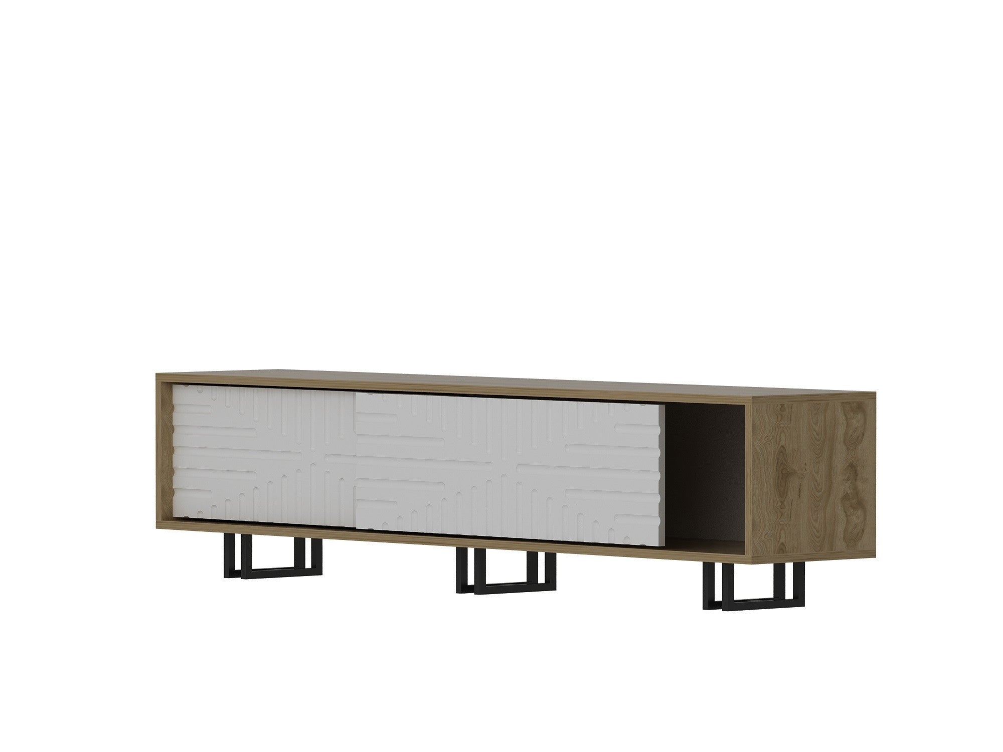 Askal - Ud, White in Eiche Weiss präsentiert im Onlineshop von KAQTU Design AG. Sideboard ist von Hanah Home
