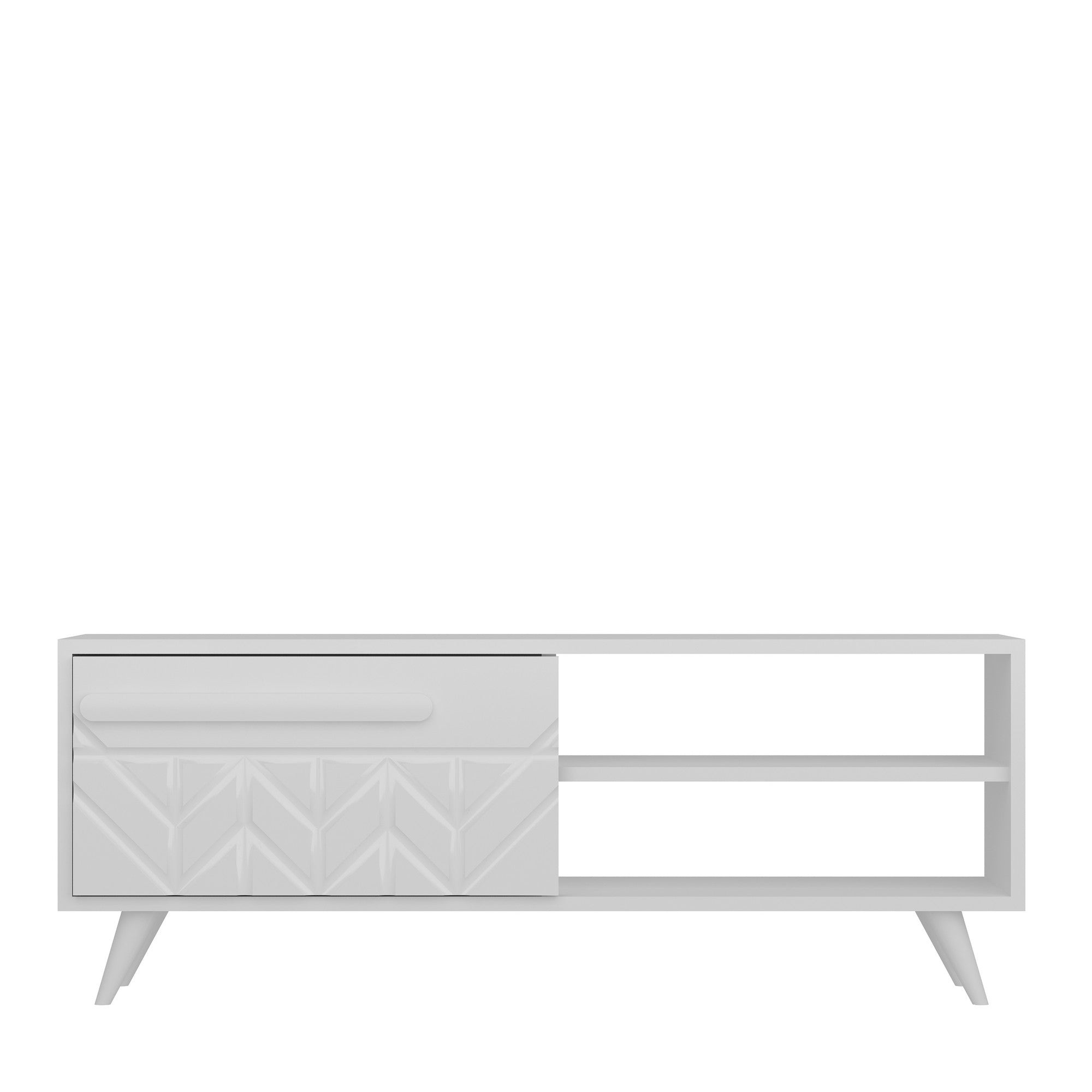 Entdecken Sie das Venedik Sideboard in Weiß von Hanah Home – ein elegantes Möbelstück, das Stil und Ordnung in Ihr Wohnzimmer bringt!