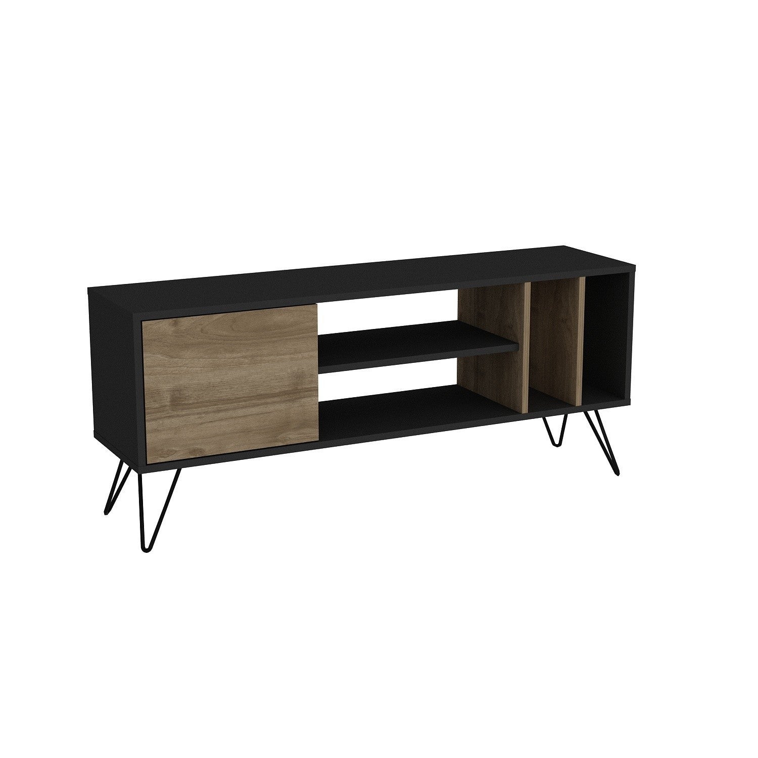 Mistico (140) - Walnut, Black in Walnuss Schwarz präsentiert im Onlineshop von KAQTU Design AG. Sideboard ist von Hanah Home