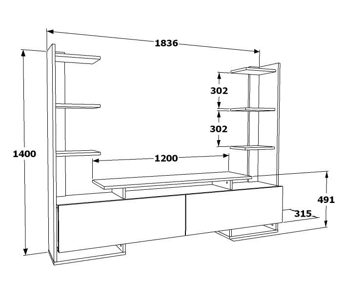Entdecken Sie das Ava Sideboard von Hanah Home – stilvolles Design in Weiß und Eiche, das Eleganz und Funktionalität vereint.