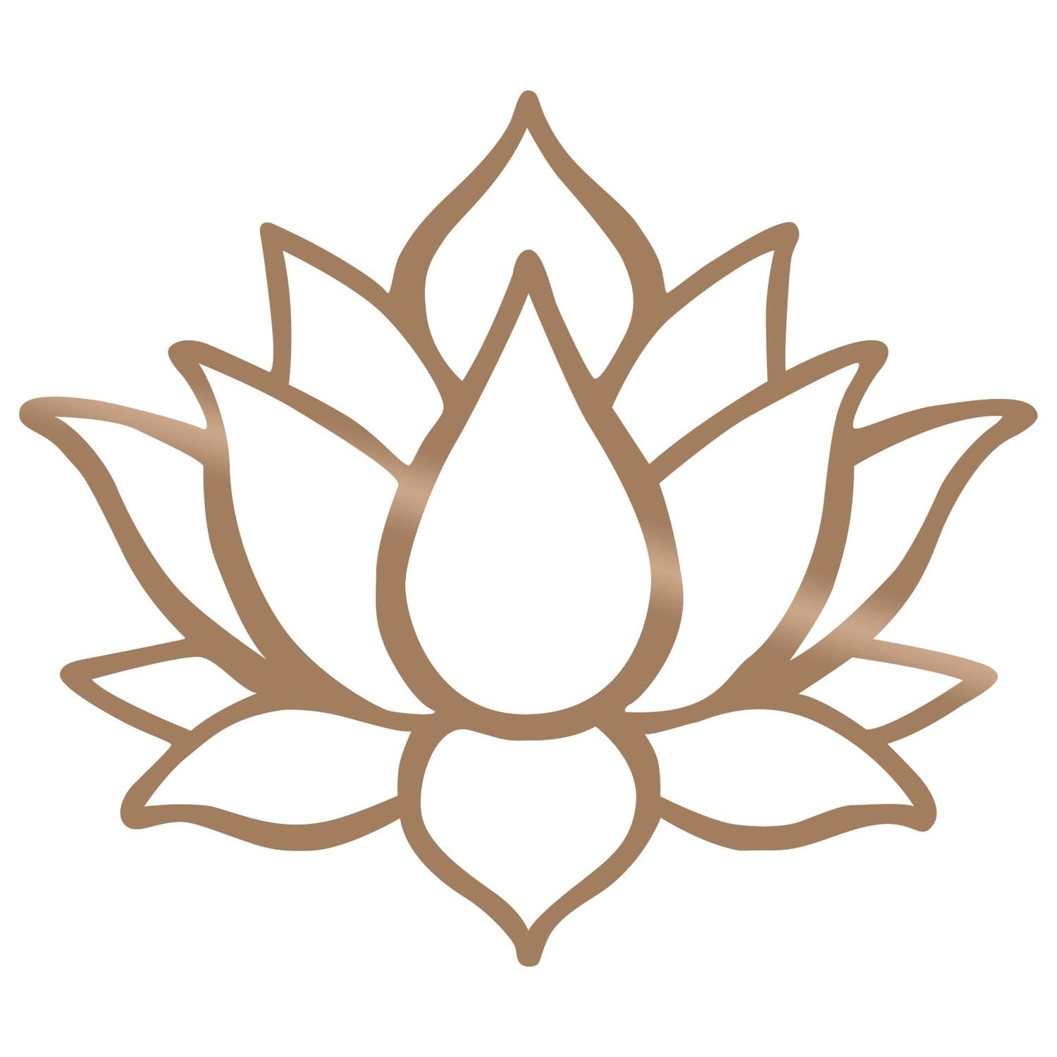 Lotus Flower 1 - Copper in Kupfer präsentiert im Onlineshop von KAQTU Design AG. Wanddeko ist von Wallity