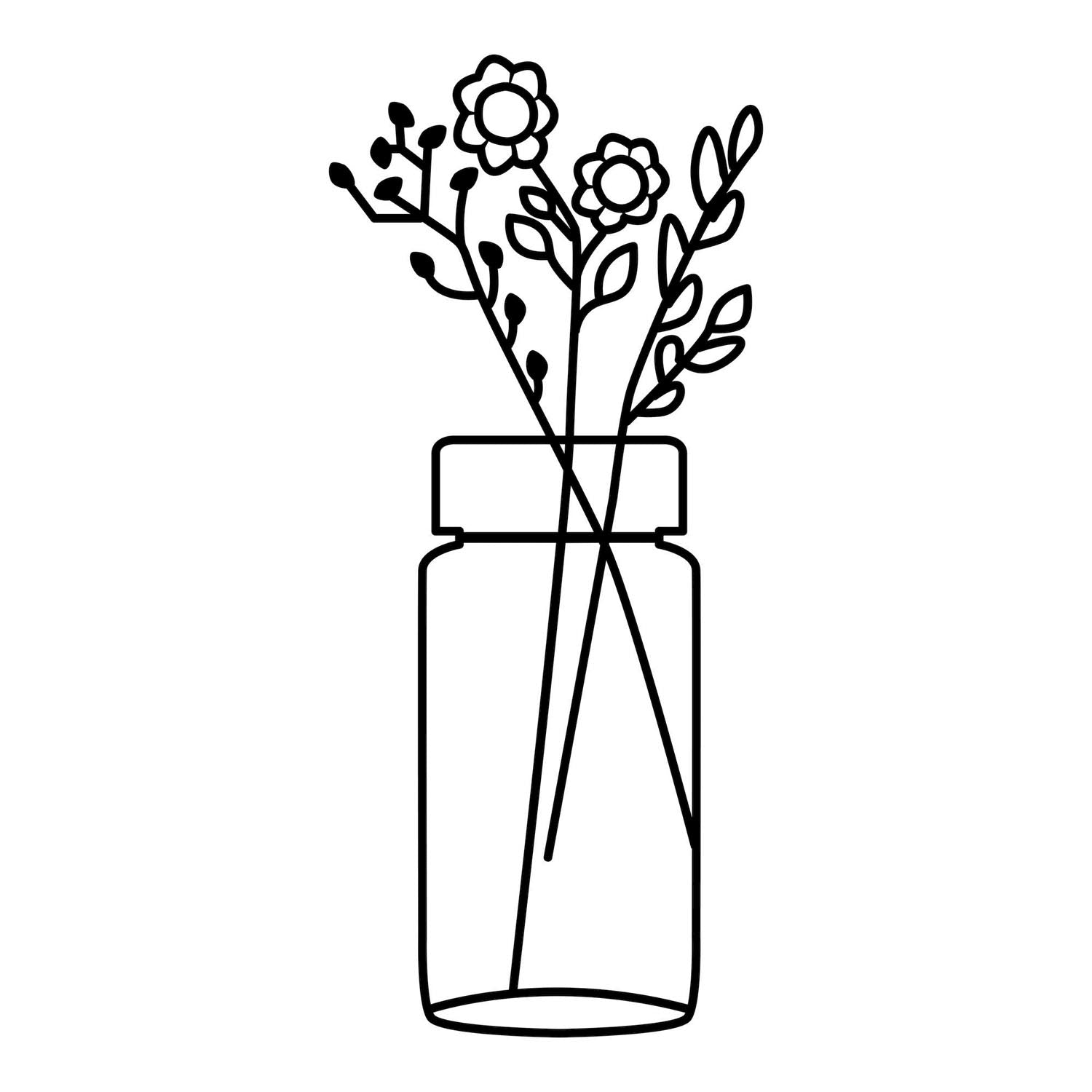 Flower 5 in Schwarz präsentiert im Onlineshop von KAQTU Design AG. Wanddeko ist von Wallity