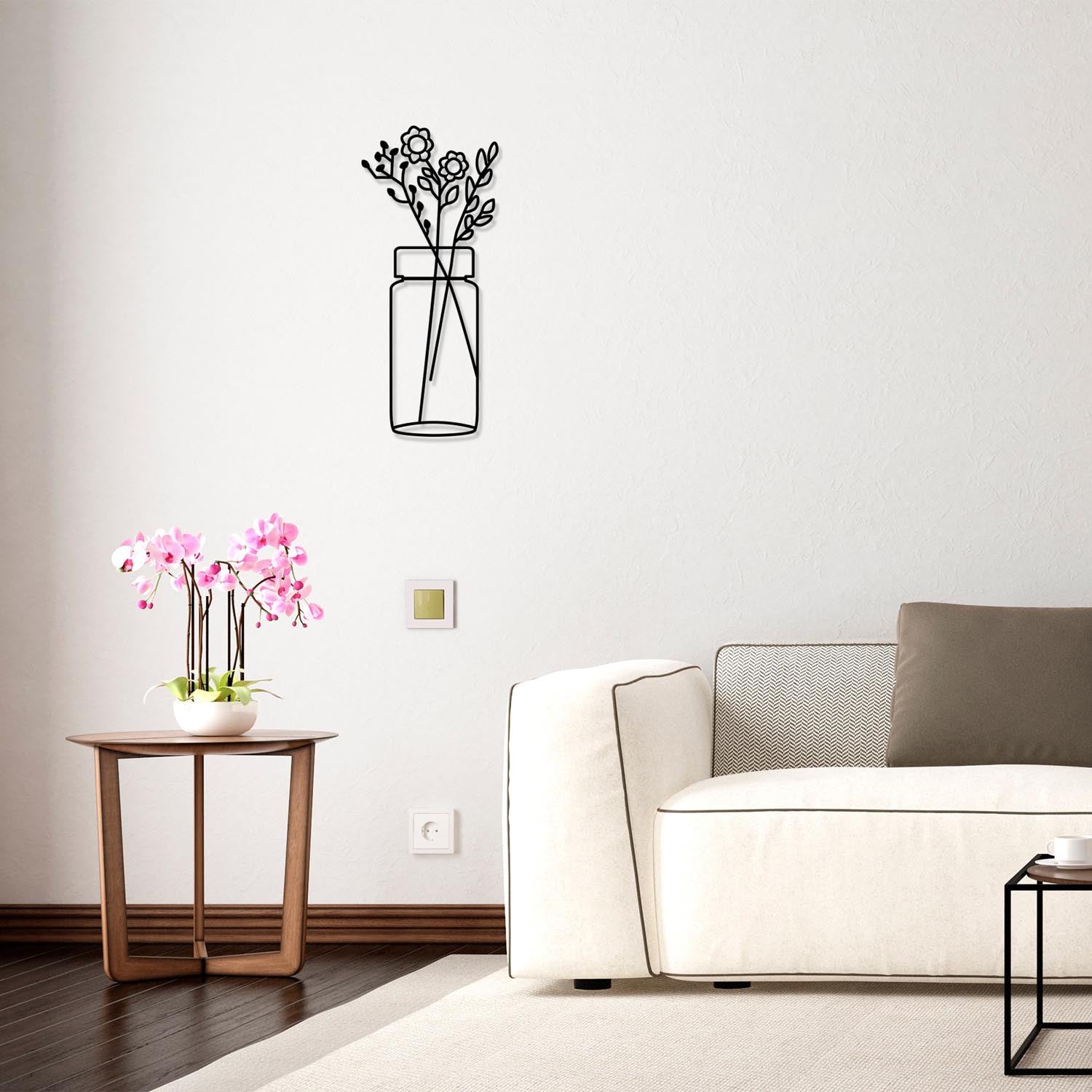 Verleihen Sie Ihrem Zuhause mit der Flower 5 Wanddeko von Wallity in Schwarz einen modernen Akzent. Dieses hochwertige Metallstück ist perfekt für jeden Raum.