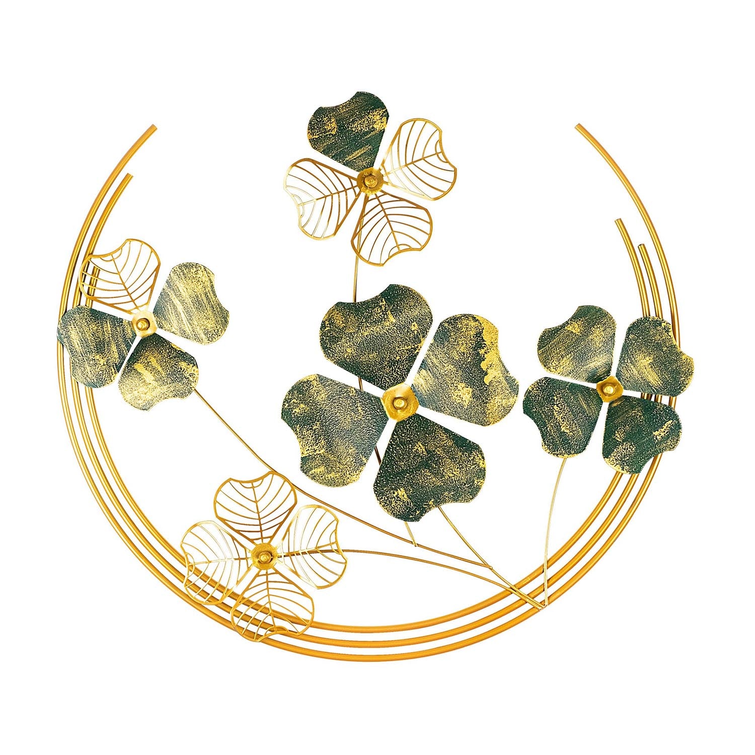 Haiyang in Grün Gold präsentiert im Onlineshop von KAQTU Design AG. Wanddeko ist von Wallity