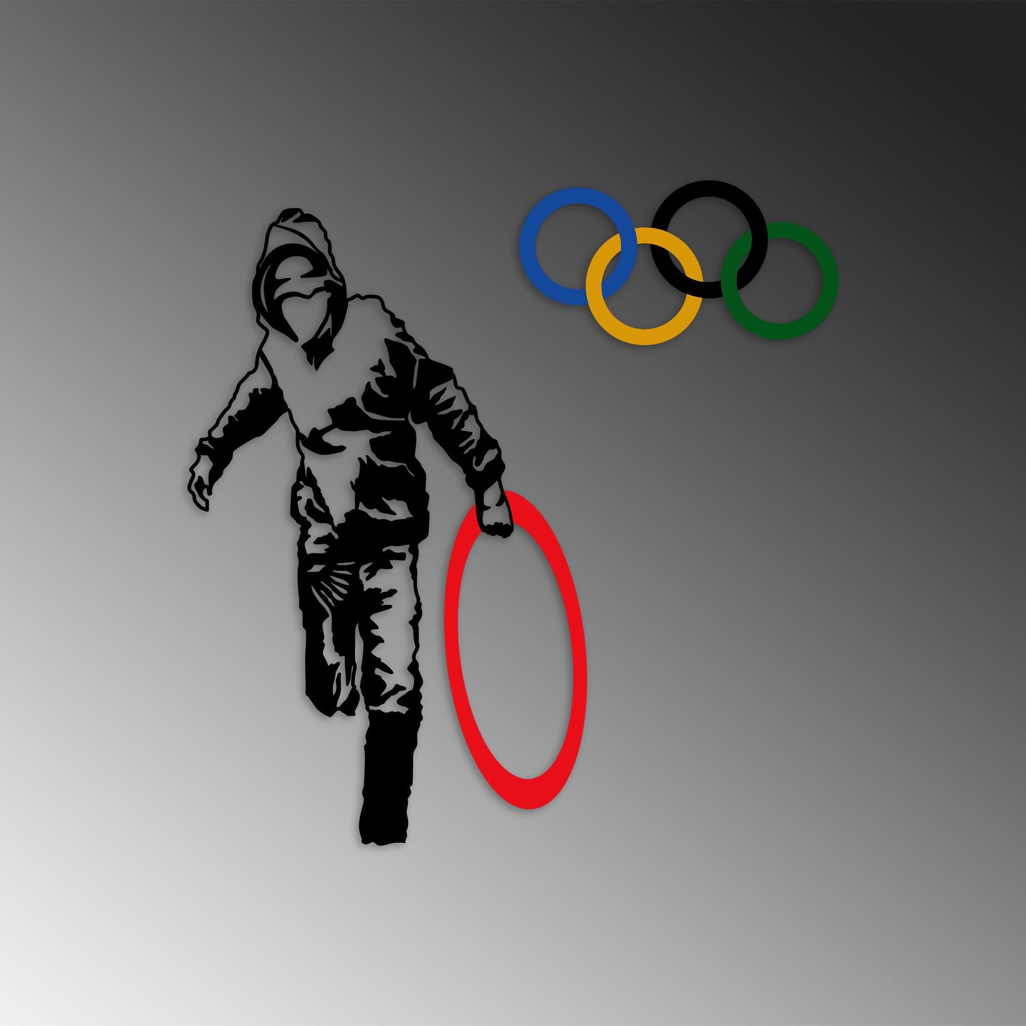 Banksy - 7 in Mehrfarbig präsentiert im Onlineshop von KAQTU Design AG. Wanddeko ist von Wallity