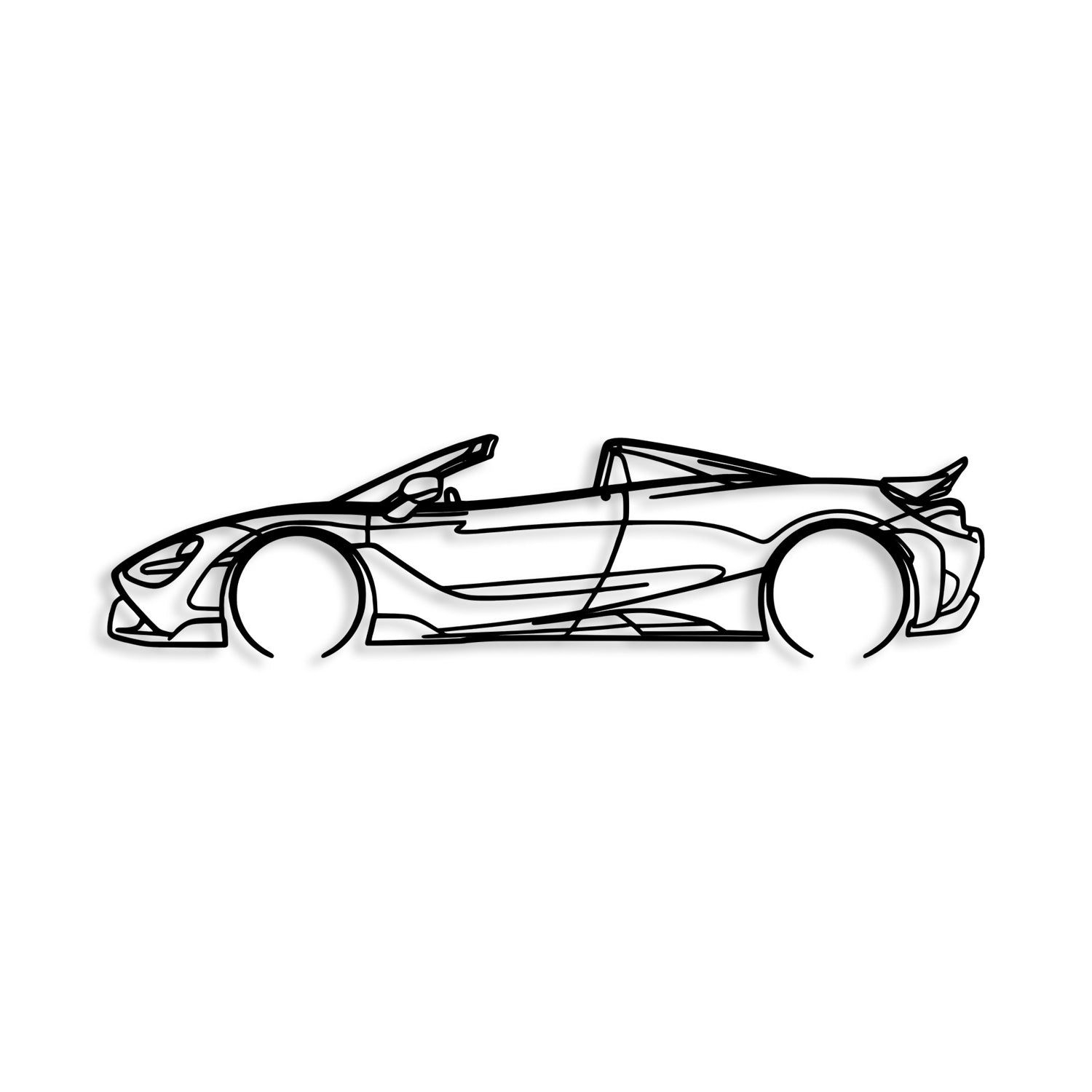 McLaren 720S Silhouette in Schwarz präsentiert im Onlineshop von KAQTU Design AG. Wanddeko ist von Wallity