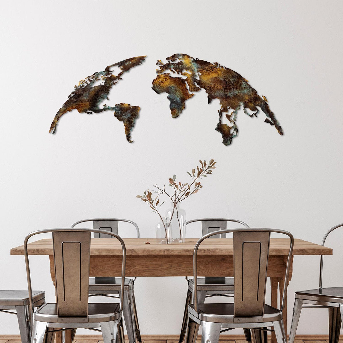 World Map Medium Wanddeko - Mehrfarbig in Mehrfarbig präsentiert im Onlineshop von KAQTU Design AG. Wanddeko ist von Wallity