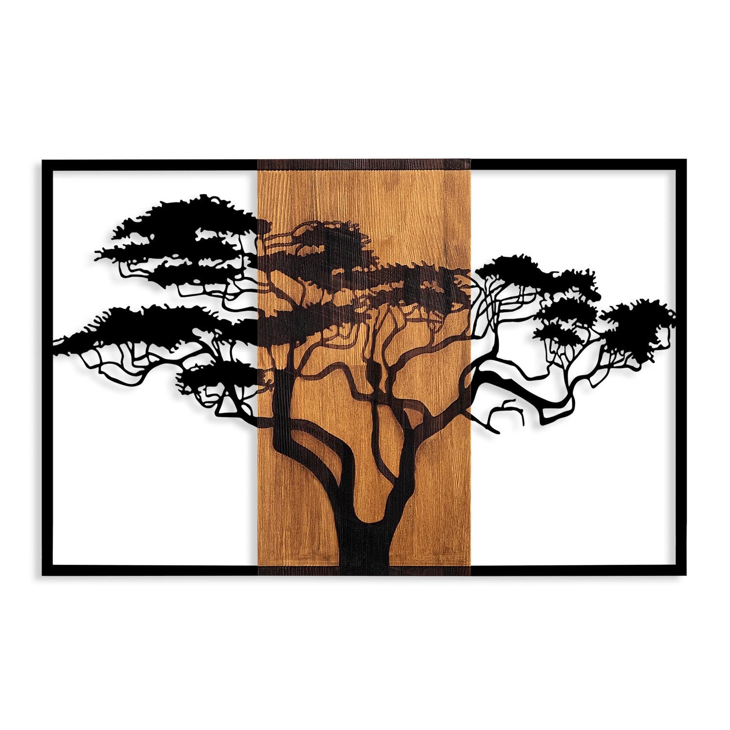 Acacia Tree - 388 in Walnuss Schwarz präsentiert im Onlineshop von KAQTU Design AG. Wanddeko ist von Wallity