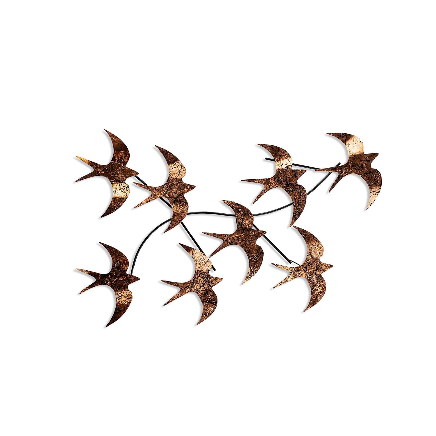 Verleihen Sie Ihrem Zuhause mit der mehrfarbigen Wanddeko "Flying Birds 3" von Wallity einen Hauch von Eleganz und Individualität!