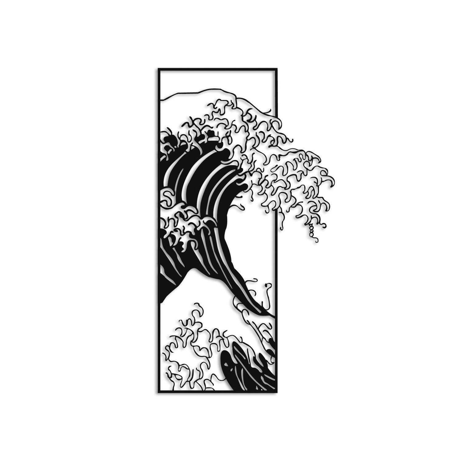 Waves 3 in Schwarz präsentiert im Onlineshop von KAQTU Design AG. Wanddeko ist von Wallity