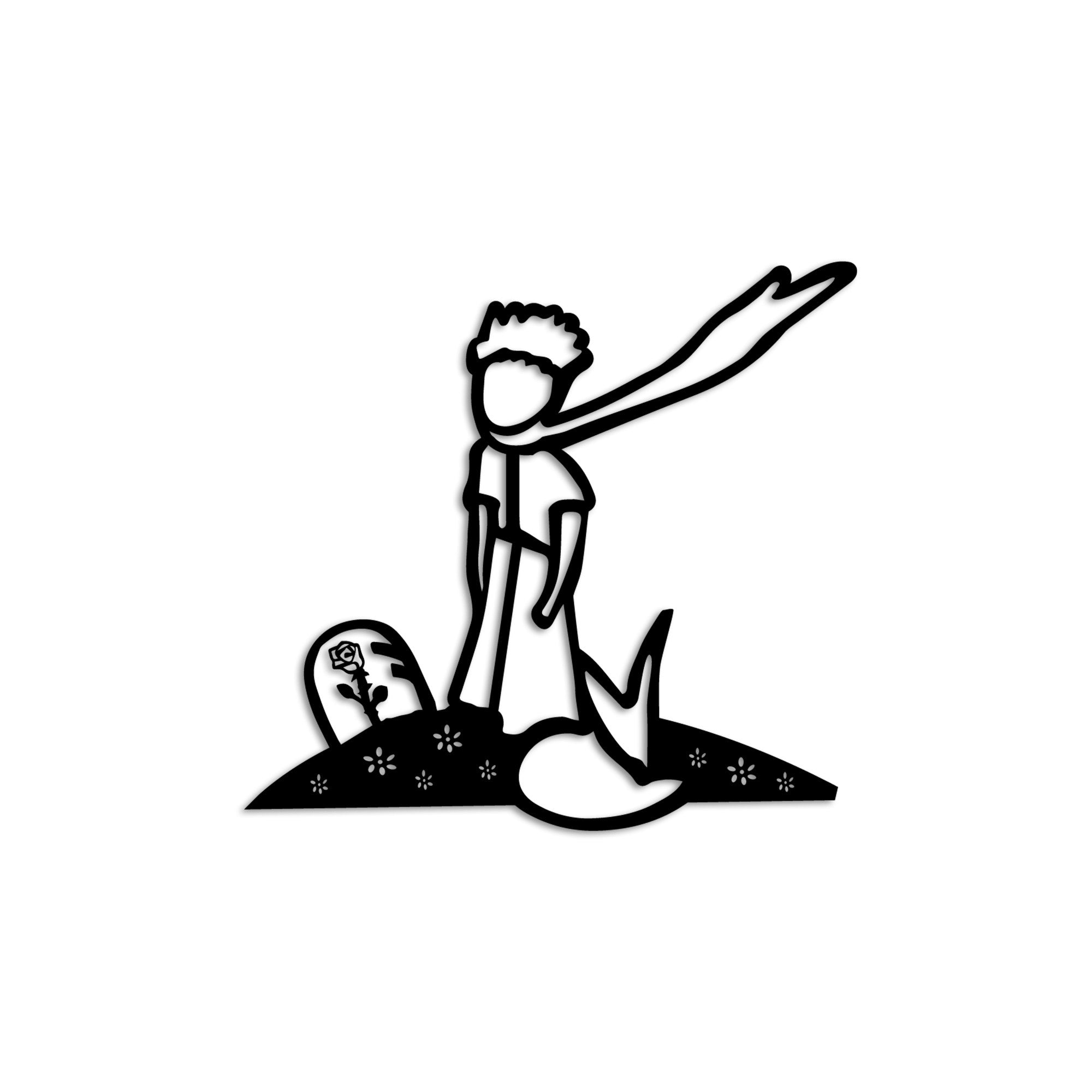 Entdecken Sie die stilvolle Wanddeko "The Little Prince" von Wallity. Dieses elegante Metallkunstwerk verwandelt jeden Raum in eine Oase der Kreativität.