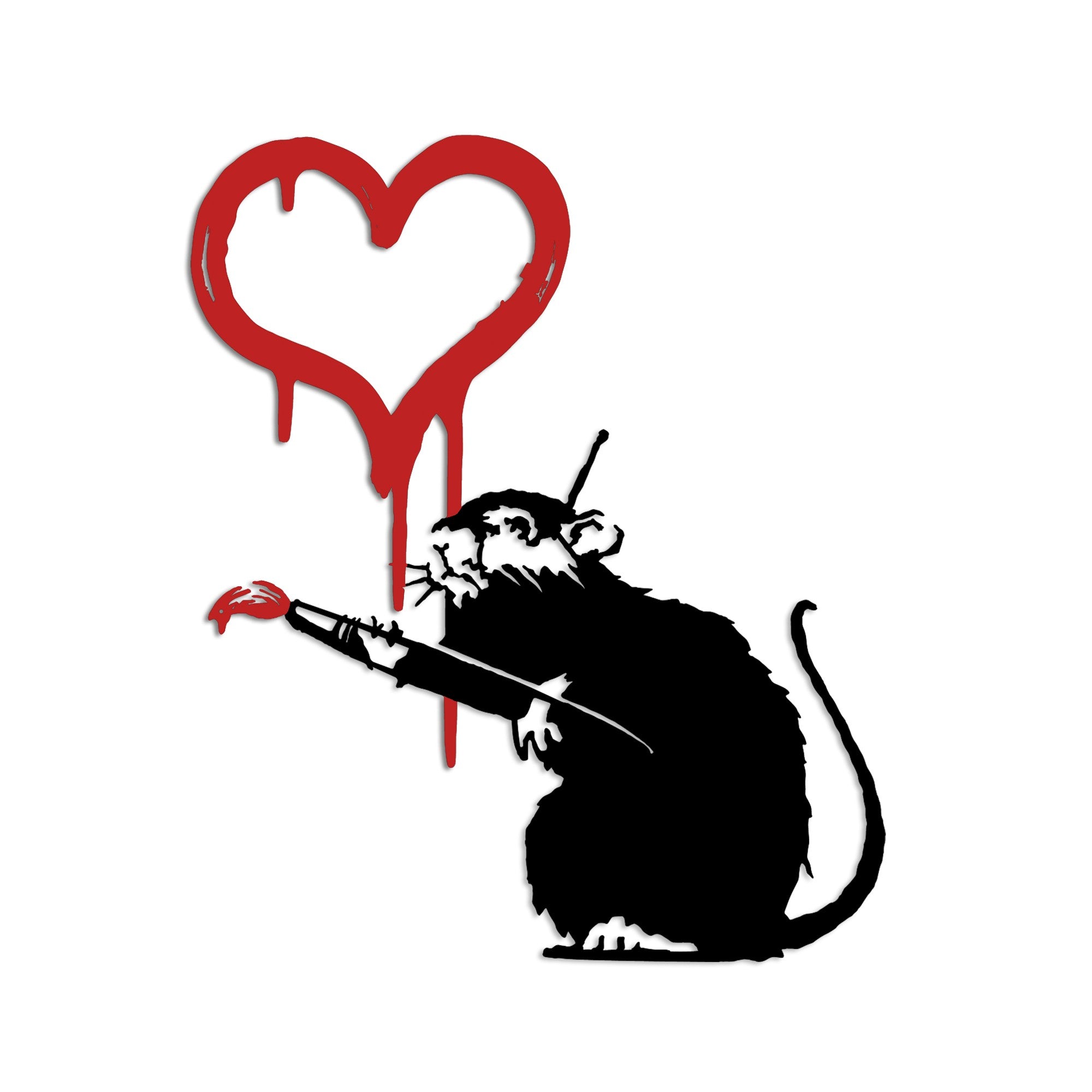 Banksy Metal 08 in Weiss präsentiert im Onlineshop von KAQTU Design AG. Wanddeko ist von Wallity