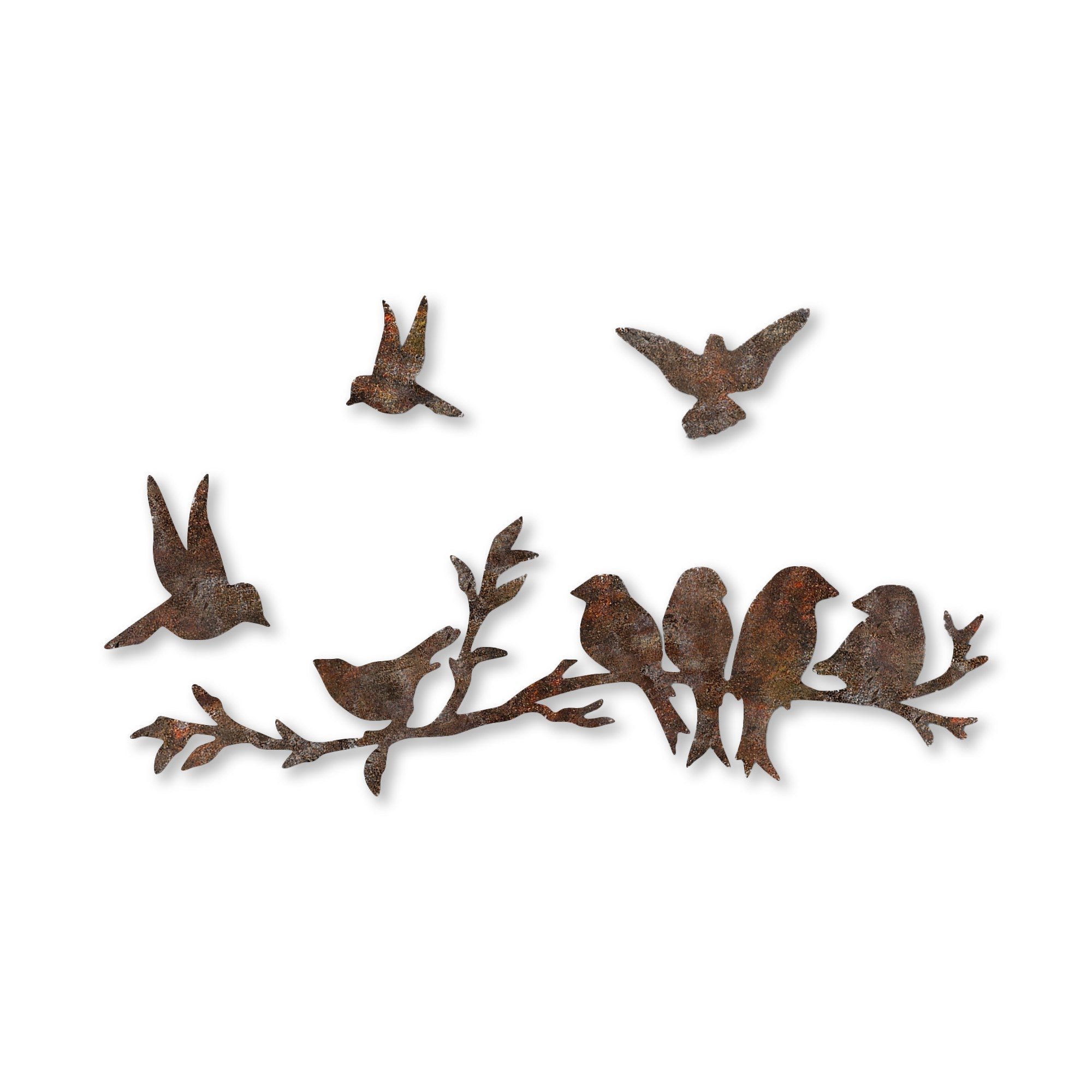 Rusty Birds 2 in Antiquation präsentiert im Onlineshop von KAQTU Design AG. Wanddeko ist von Wallity