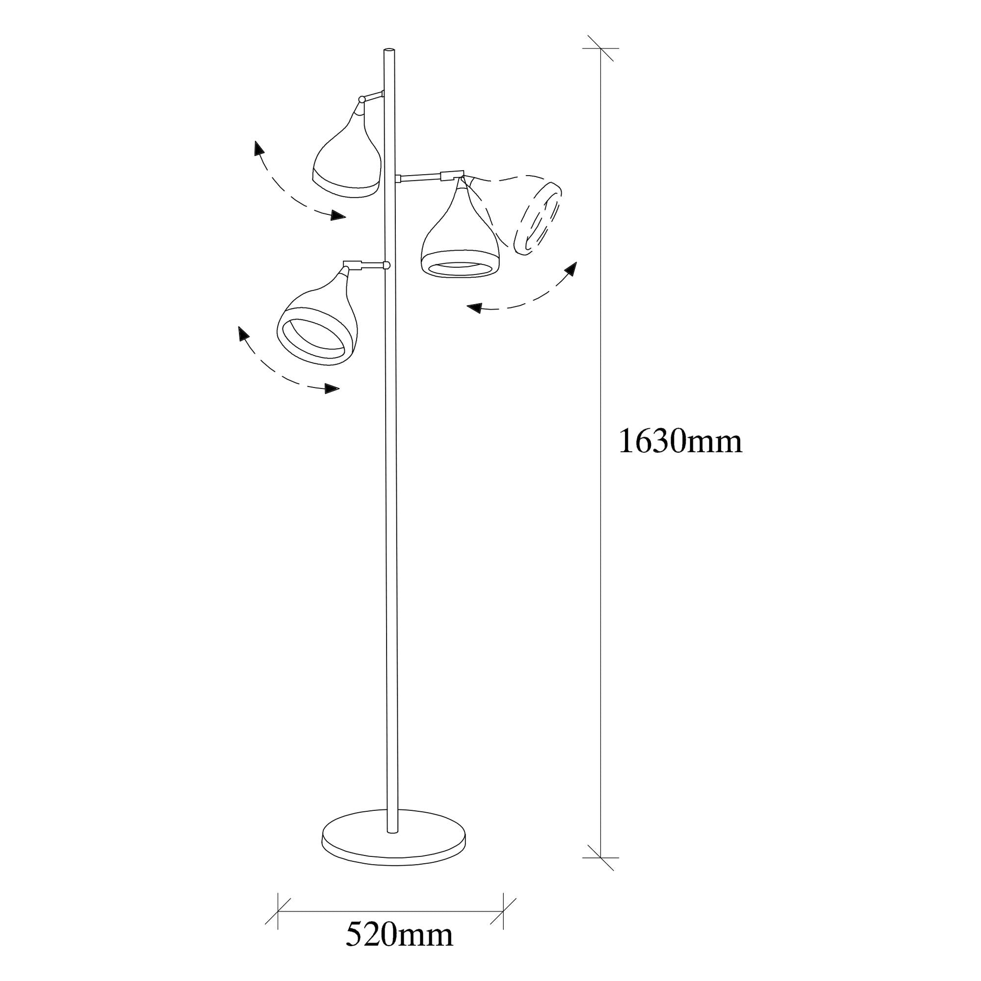 Erleben Sie die Yıldo Stehleuchte von Opviq – ein modernes Meisterwerk in Schwarz und Kupfer, das Ihr Zuhause mit stilvollem Licht und Eleganz bereichert.