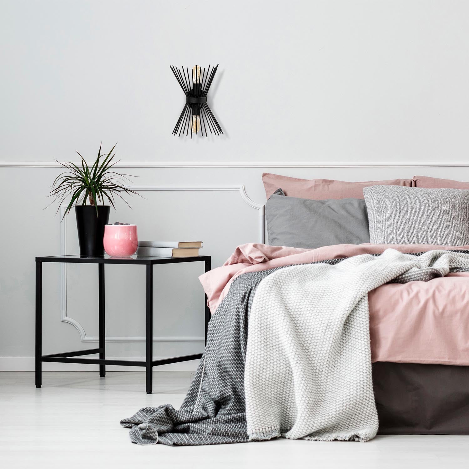 Lampada da parete kirpi - nero