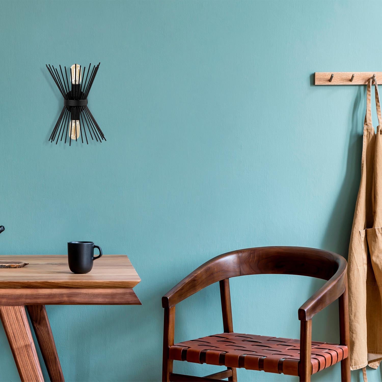 Lampada da parete kirpi - nero