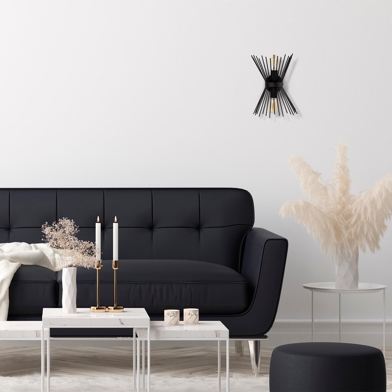 Lampada da parete kirpi - nero