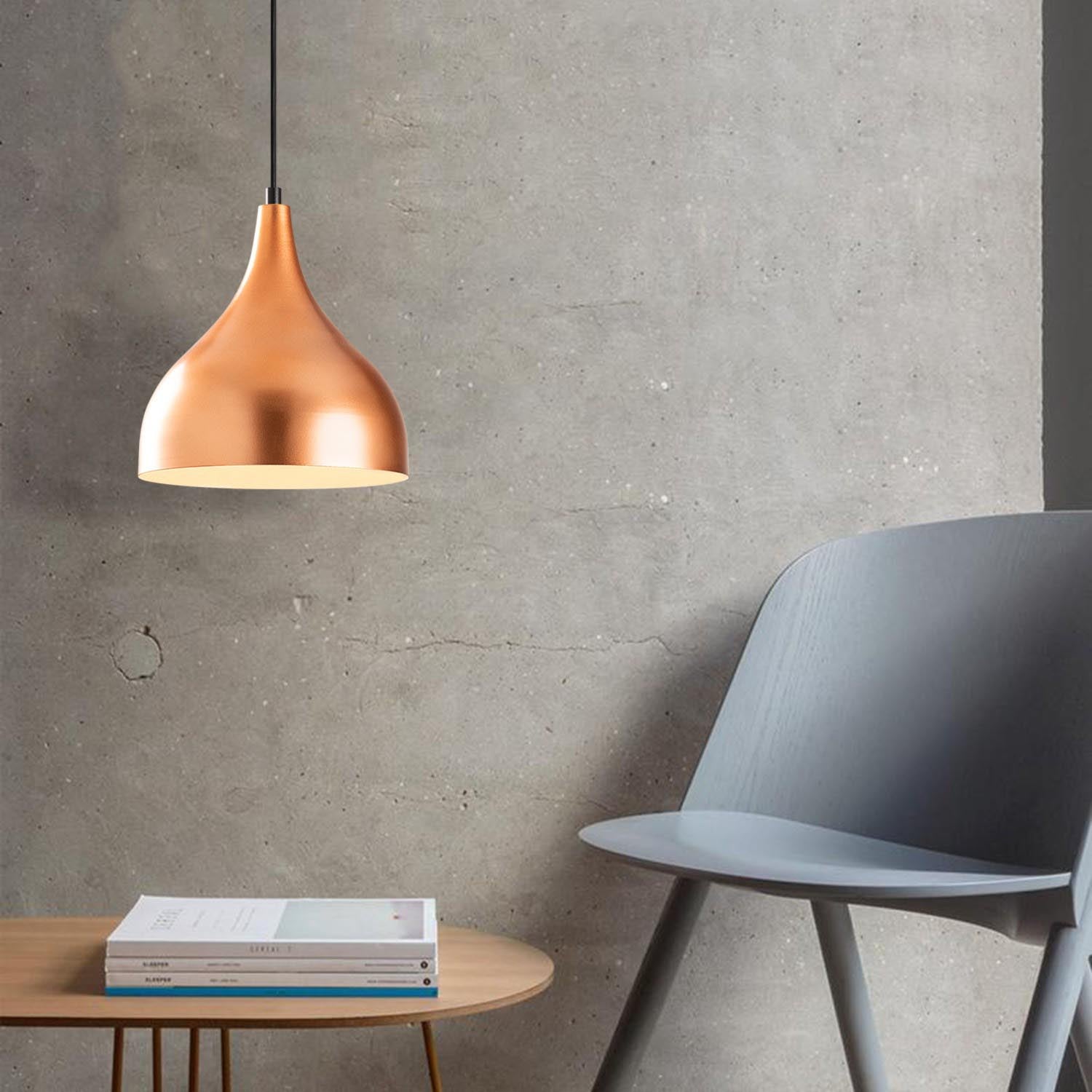 Entdecken Sie die Sağlam Pendelleuchte in Kupfer, Weiß und Schwarz von Opviq. Modernes Design für stilvolle Akzente in jedem Raum.