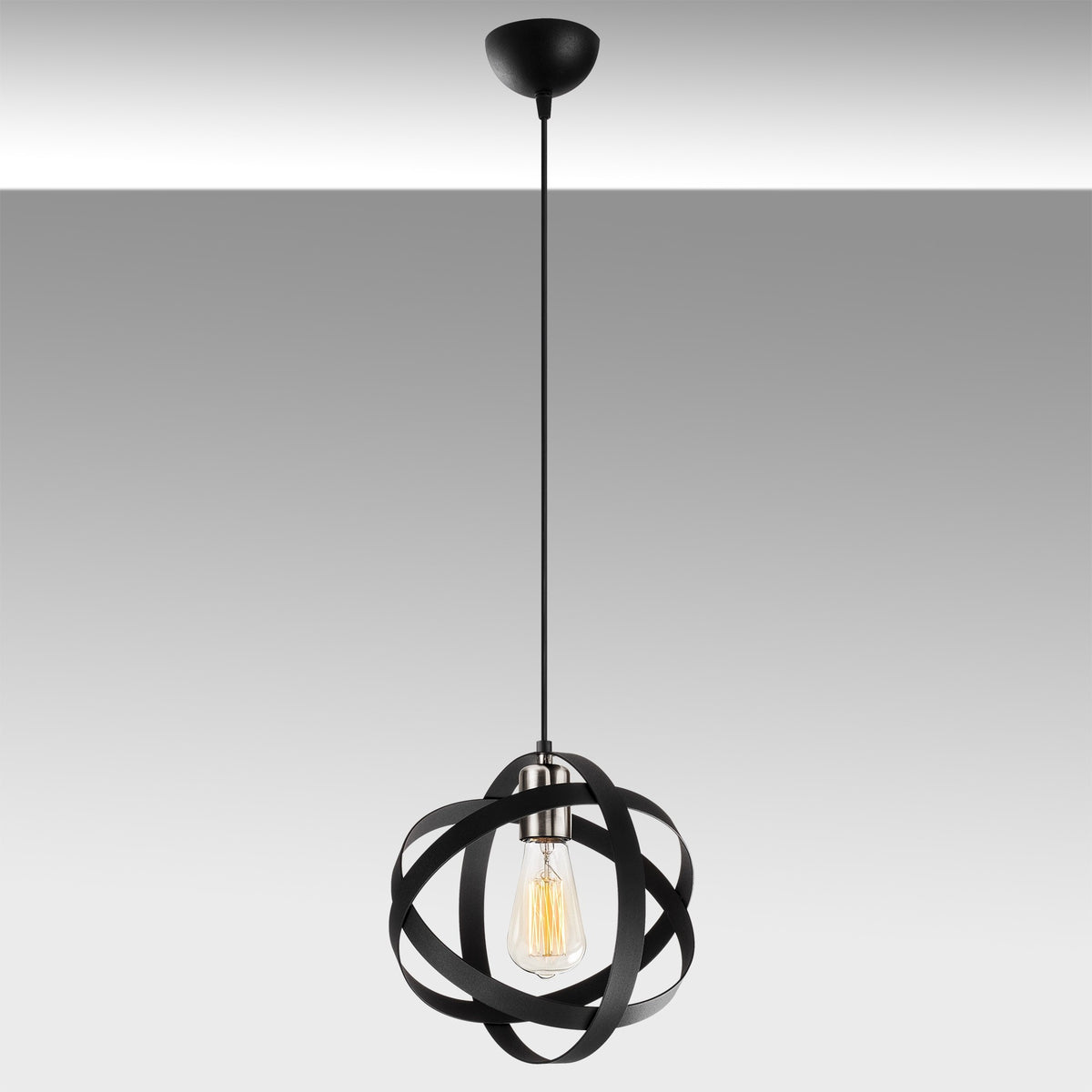 Gezegen Pendellampe - Schwarz Nickel in Schwarz Nickel präsentiert im Onlineshop von KAQTU Design AG. Pendelleuchte ist von Opviq