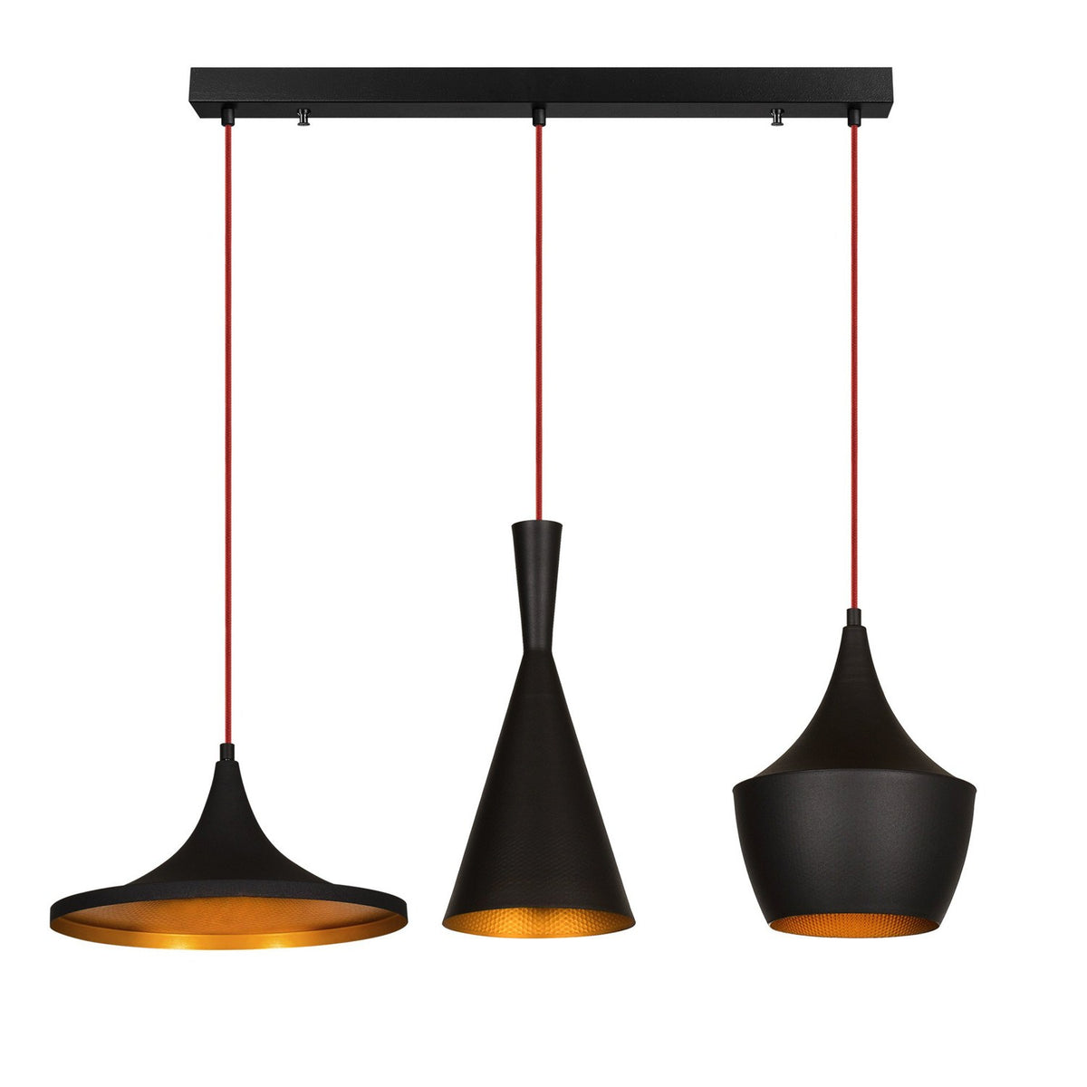 Elmas Pendellampe - Schwarz Gold in Schwarz Gold präsentiert im Onlineshop von KAQTU Design AG. Pendelleuchte ist von Opviq