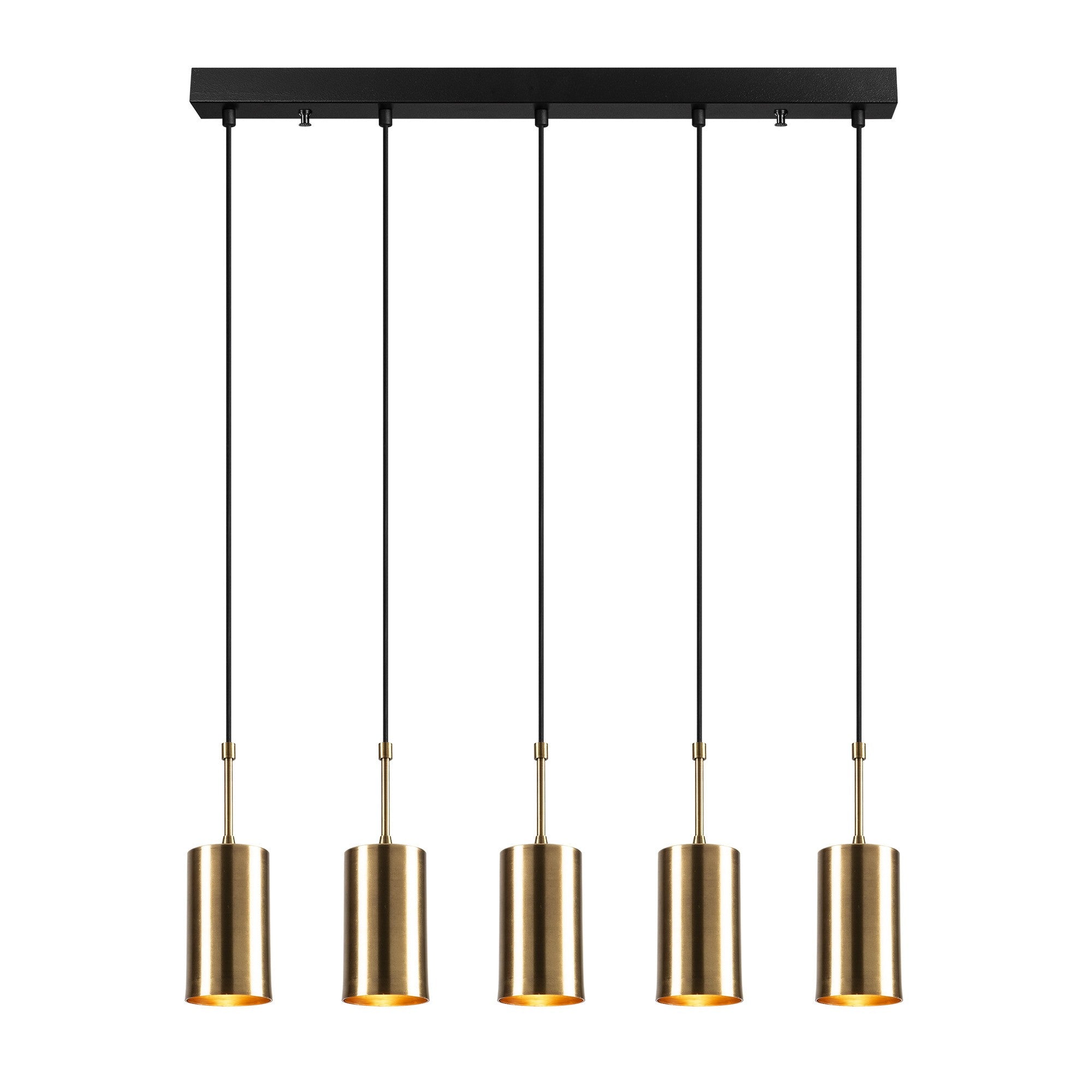 Erleben Sie mit der Kem Pendelleuchte von Opviq in Gold und Schwarz eine stilvolle Atmosphäre, die Eleganz und modernes Design vereint.